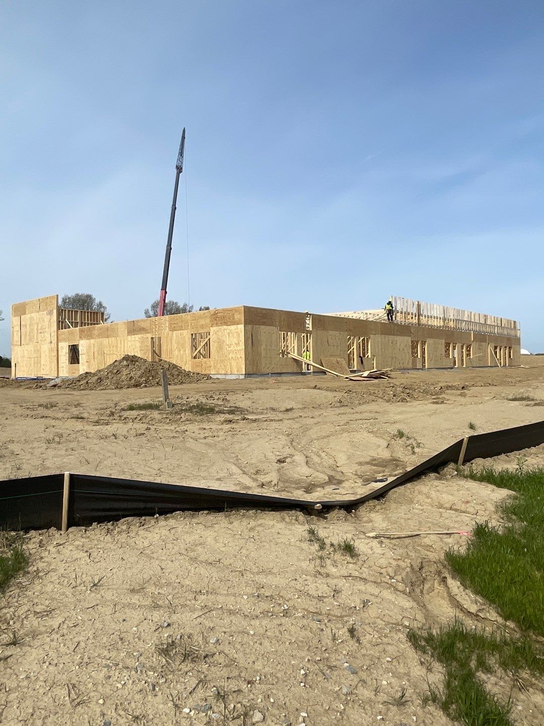 Commercial Roofing Installation using 60 mil rubber roof  by Nitro Roofing and Construction