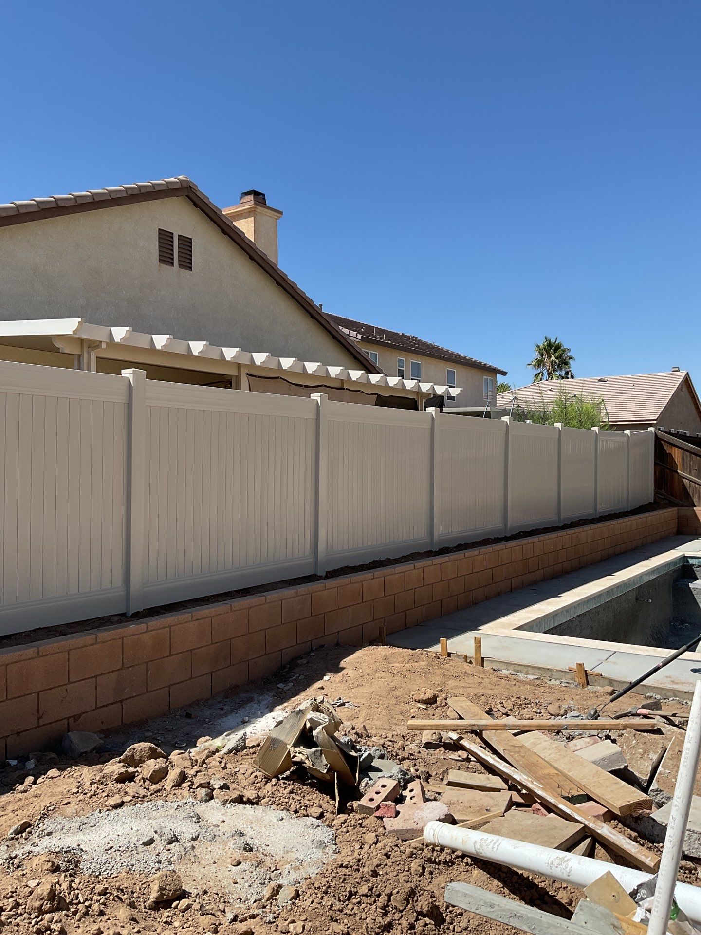 Fence Installation using Vinyl by Fence Guys Inc. 