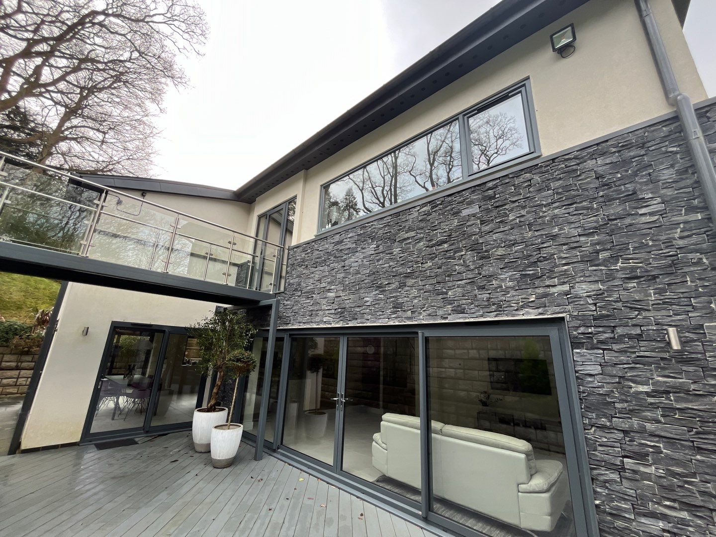 Render and patio clean using Honda 15lpm Low Pressure Washing Machine by Ges Exterior Cleaning ltd