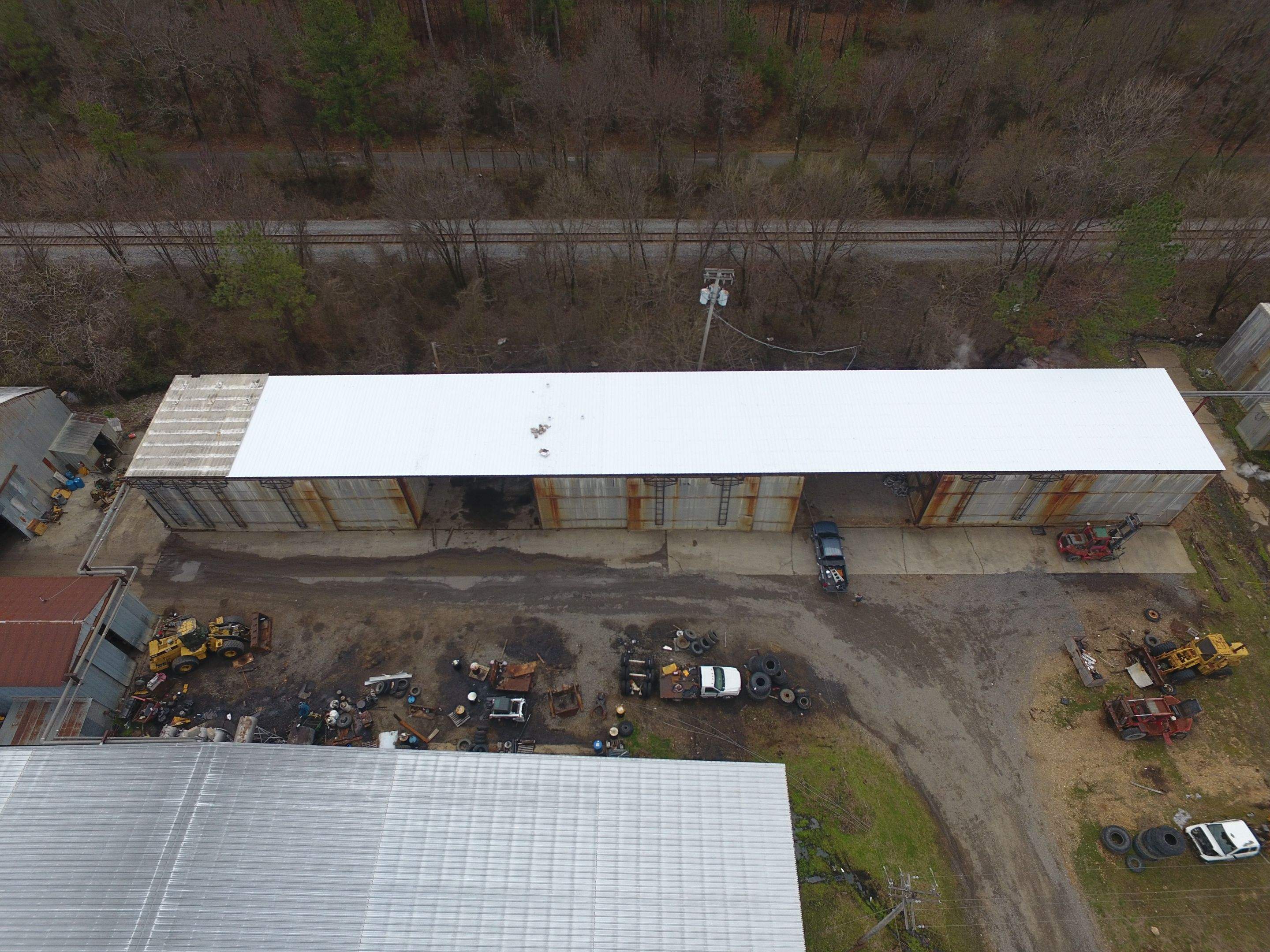 Commercial Roofing Installation using Aluminum Roofing panels by Hostetler Roofing