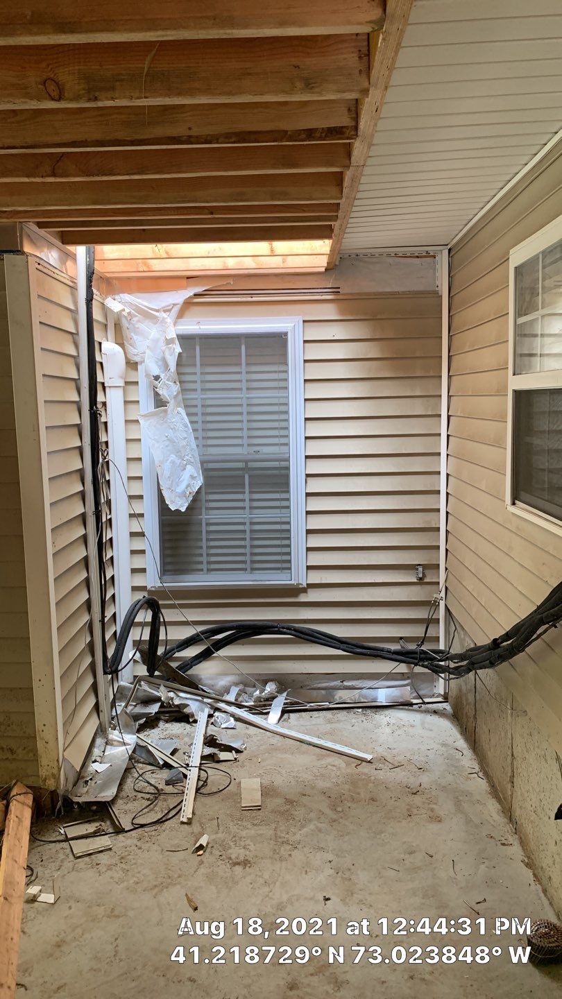 Siding Repair using Certainteed Mainsteet D4 and EPDM roof under deck by A Plus Exterior