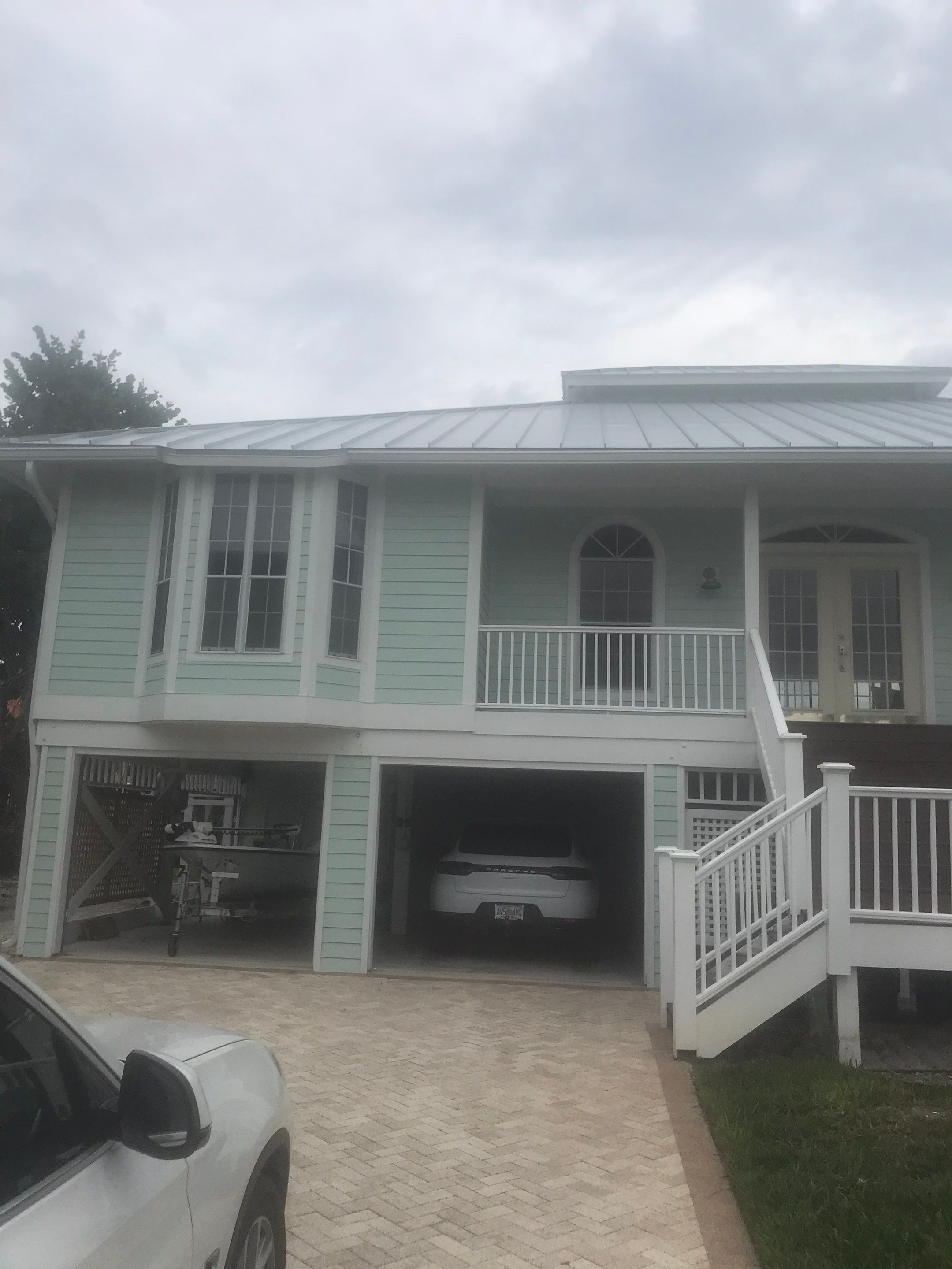 3x4 elbow Downspouts in Sanibel FL by Gutter Professors