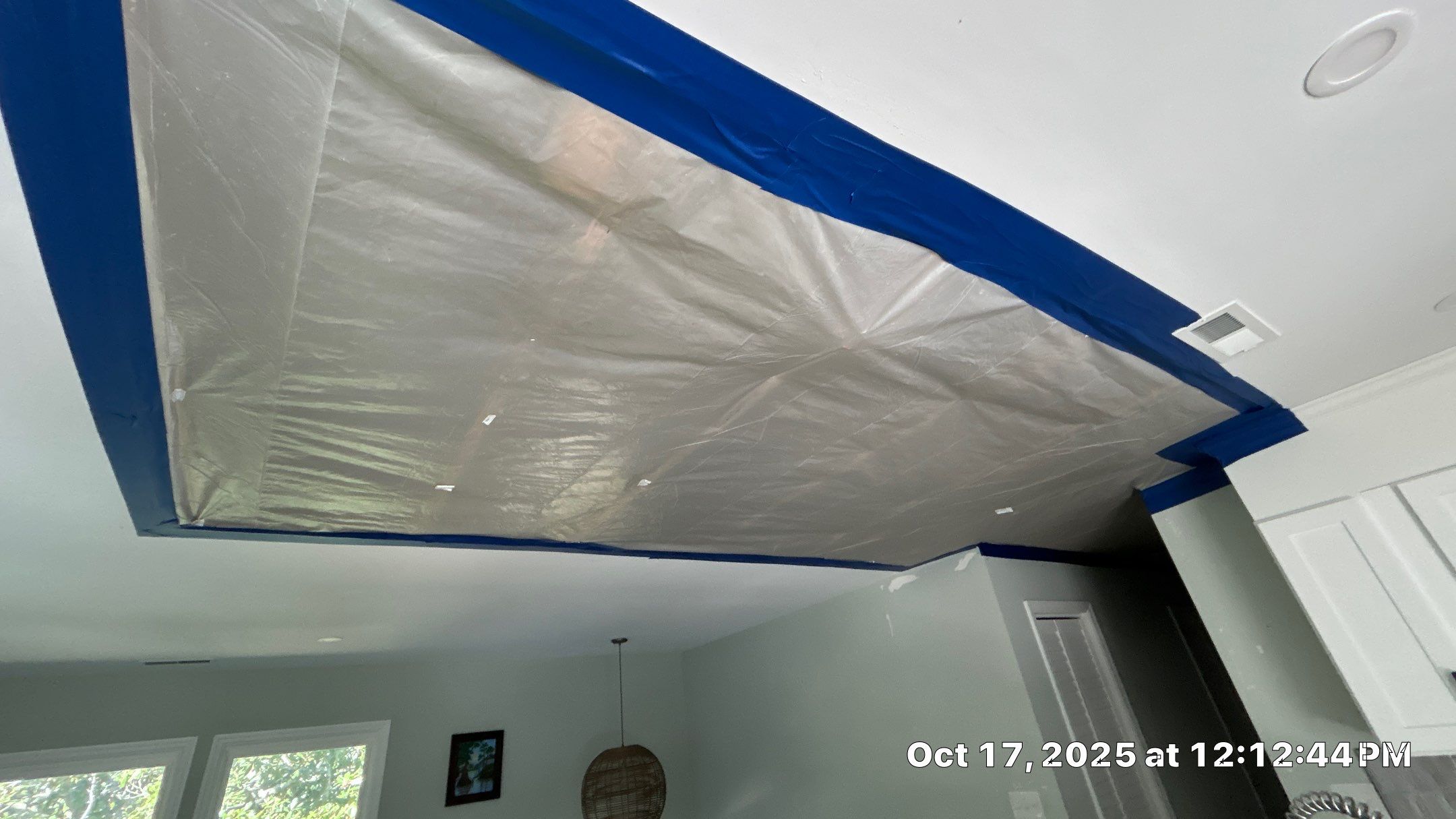 Friable asbestos ceiling abatement with air monitoring by EAS Environmental, LLC.