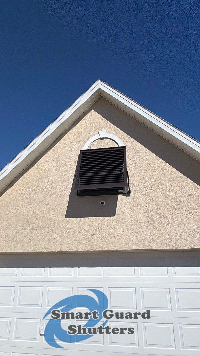 Impact Bahamas in Grey Brown by Smart Guard Shutters