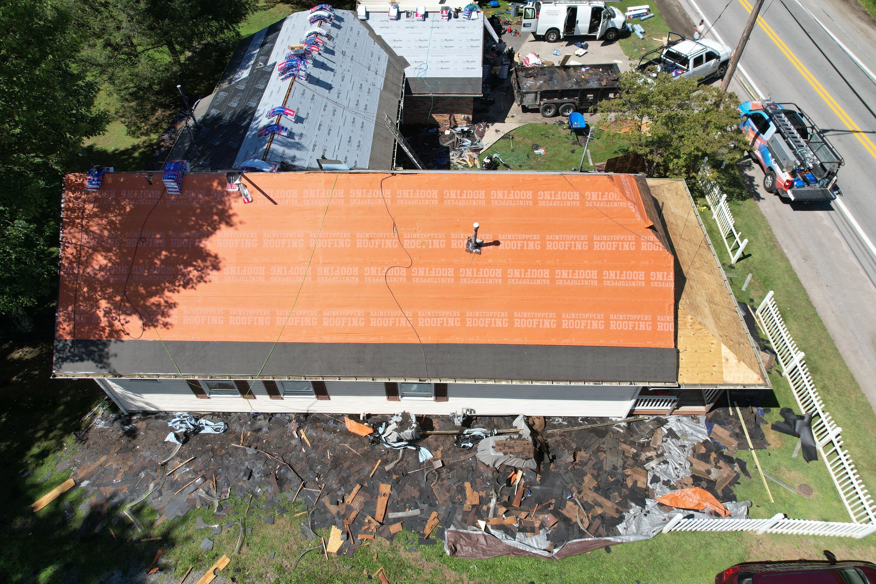 Residential Roofing Installation using GAF TImberline HDZ Hickory by Rainstoppers Roofing