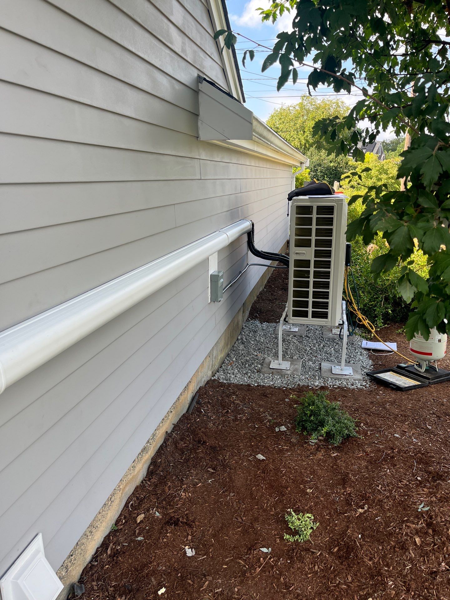 Bryant Central Heat Pump and Attic Air Handler Installation in Portsmouth by Ocean State Air Solutions
