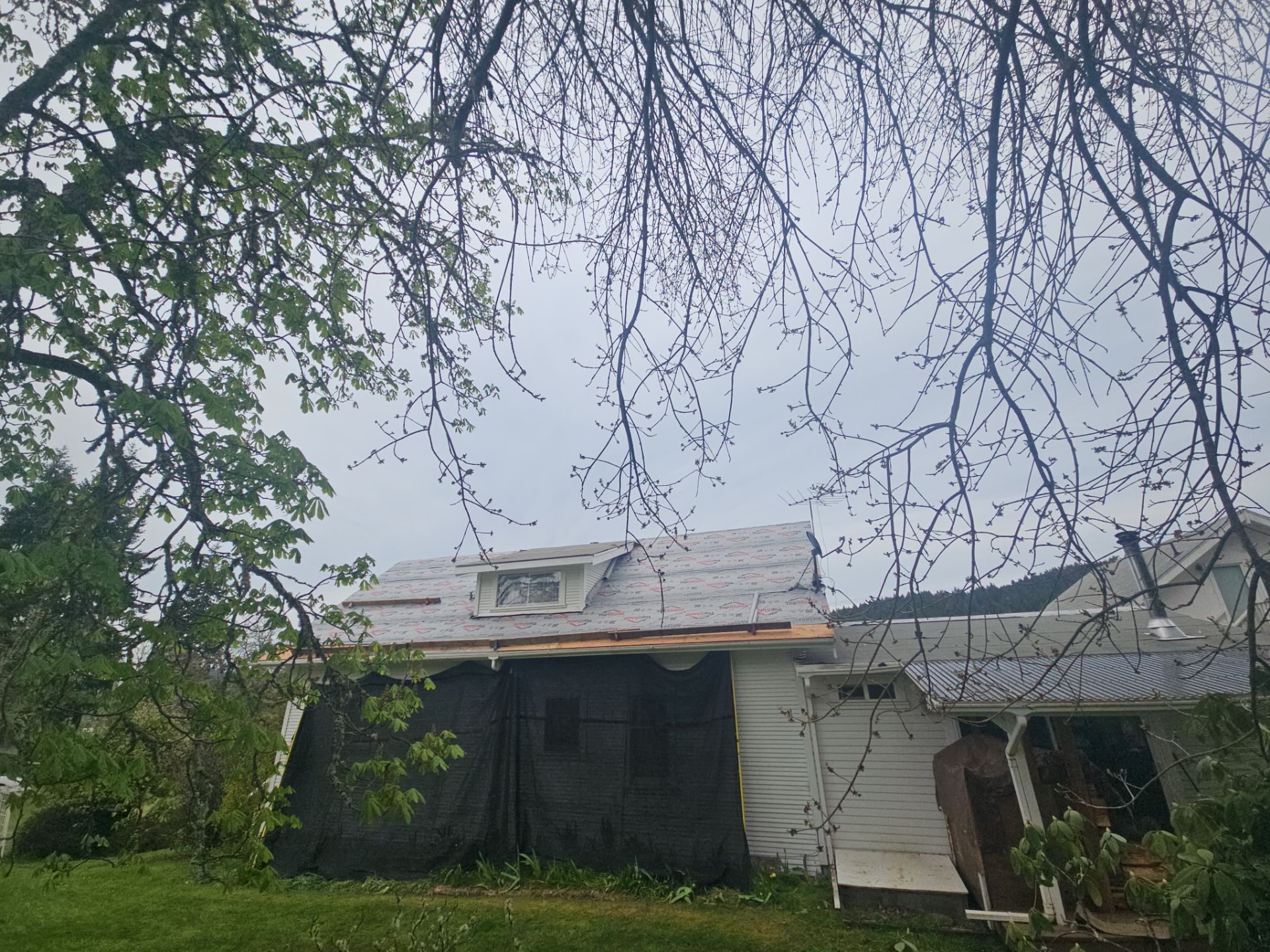 Residential Roofing Installation using IKO Dynasty (Color: Frostone Grey) by Orezona Building & Roofing Company, Inc.