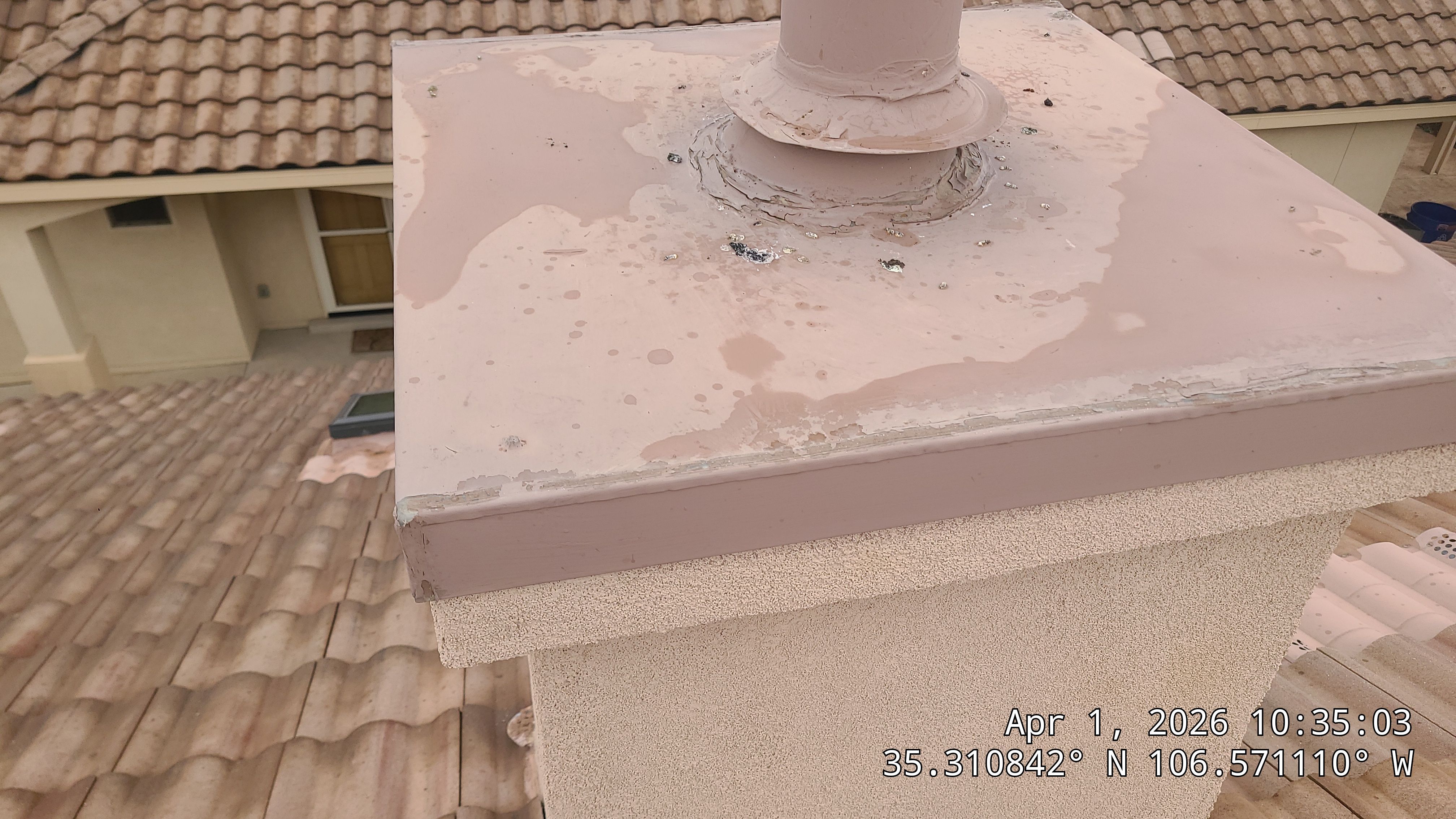 Bird Deterrent Installation in Bernalillo on concrete tile roof. by Doyle Roof Masters Inc