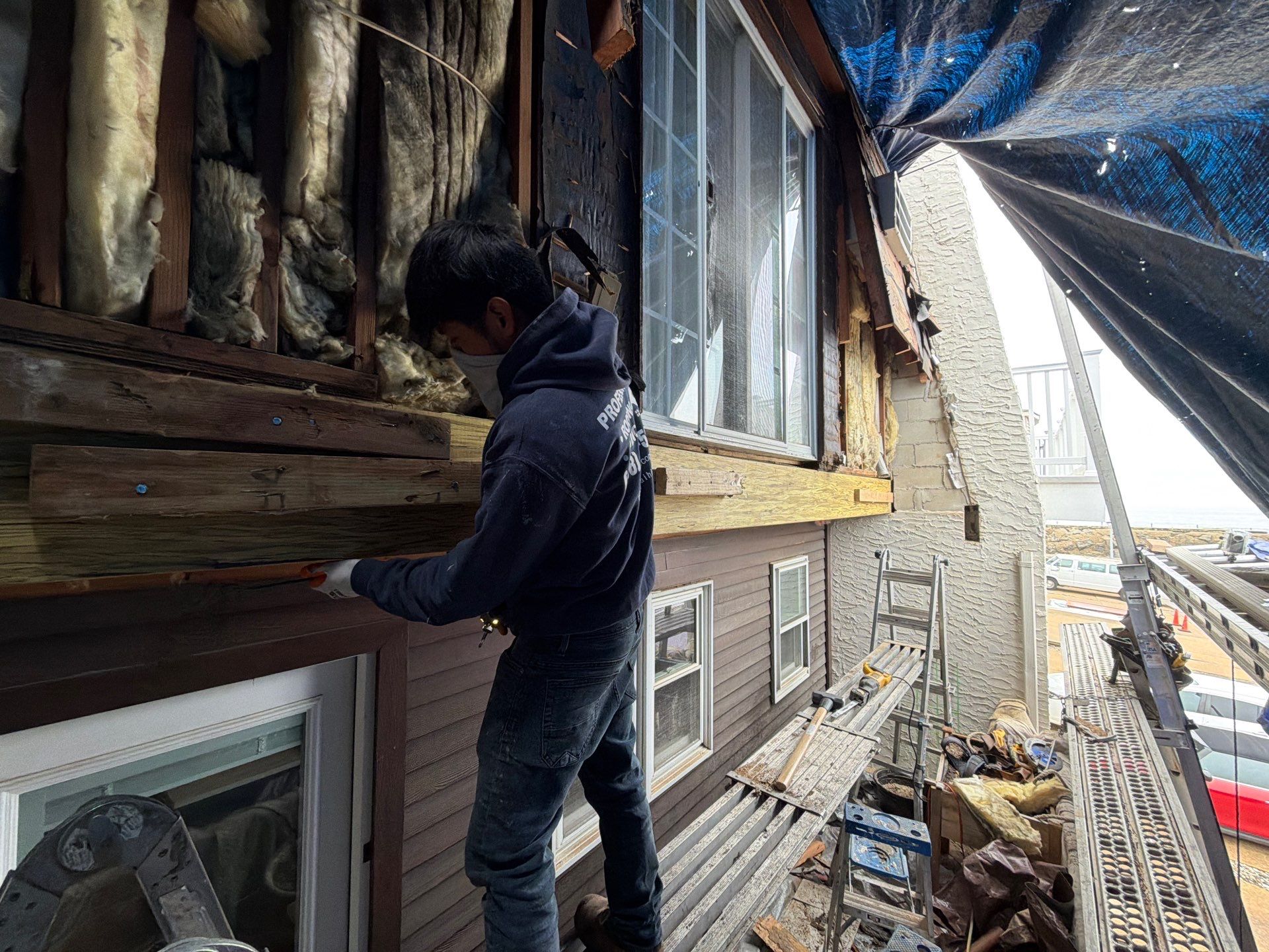 Multi-Level Balcony Reconstruction and Structural Wood Rot Repair in Sea Bright by REVIXPRO