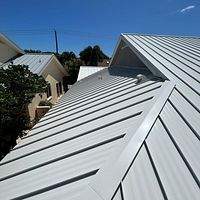 .032 Aluminum 1.5" Mechanical Seam Solar White  by Total Roofing System The Metal Roof Experts