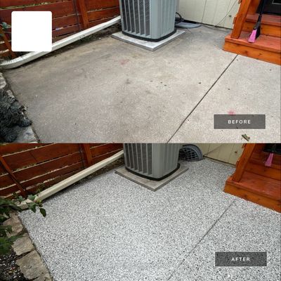 NEW Urban Stone Flake on this Gorgeous Back Patio!