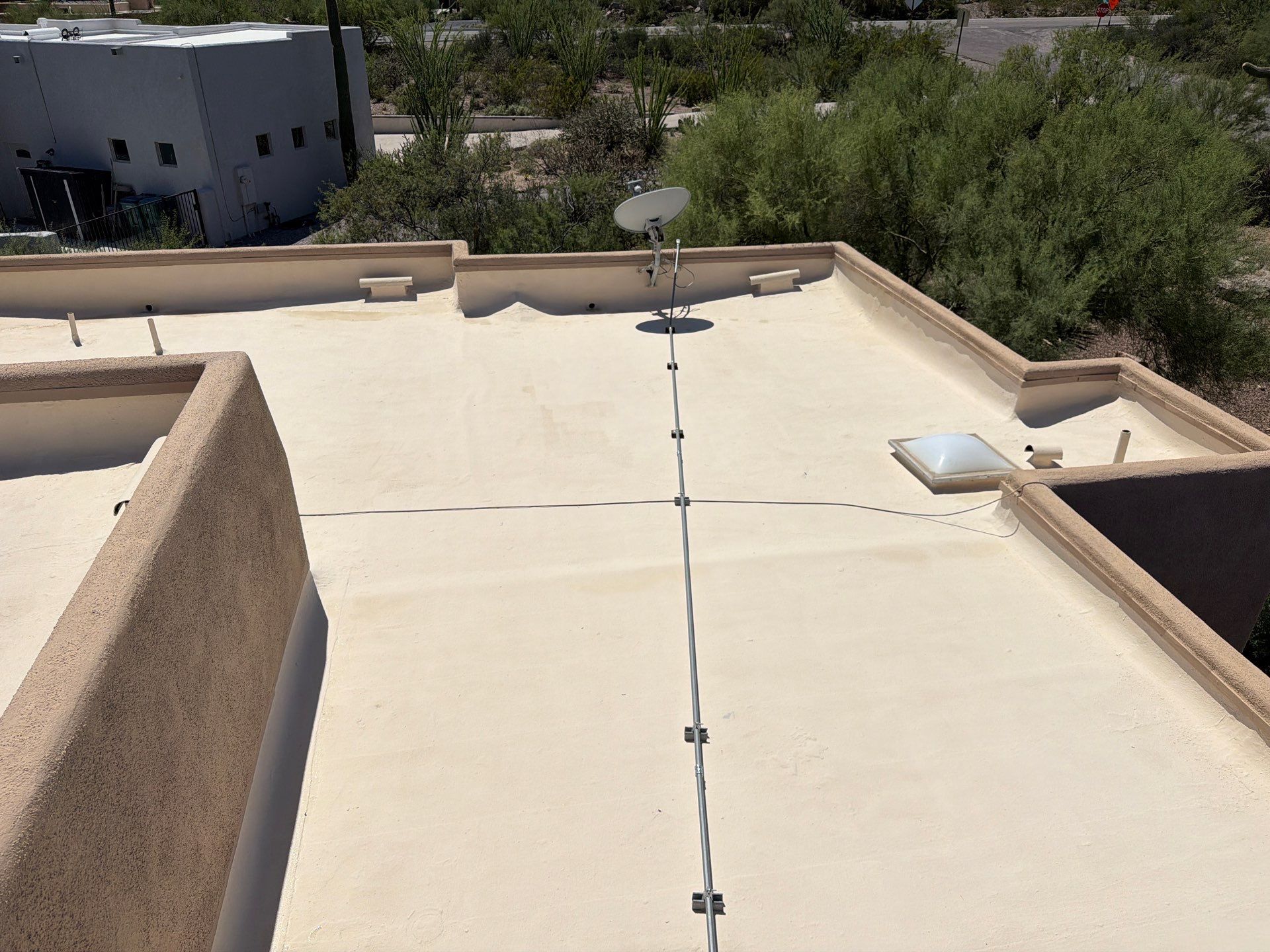 Residential Flat Roof Elastomeric Coating and Restoration in Tucson by West Coast Roofing AZ