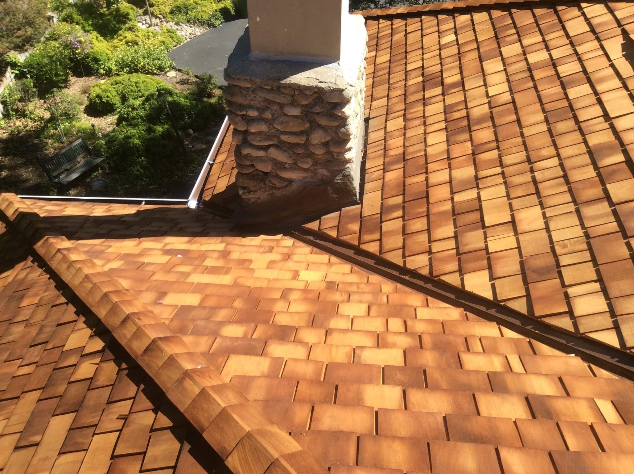 Custom Cedar Shake Roof Replacement for Saratoga Craftsman Home by Eastman Roofing & Waterproofing Inc.