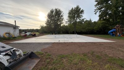 Pole Barn Floor w/ Broom Finished Apron