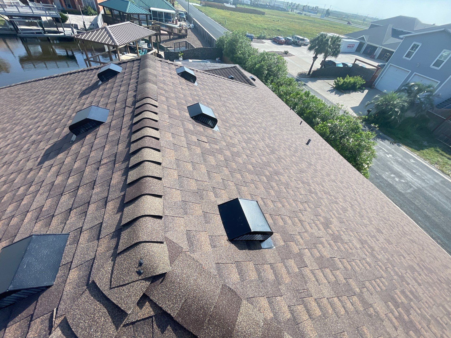 Residential Roofing Installation using GAF HDZ Barkwood by Lighthouse Roofing