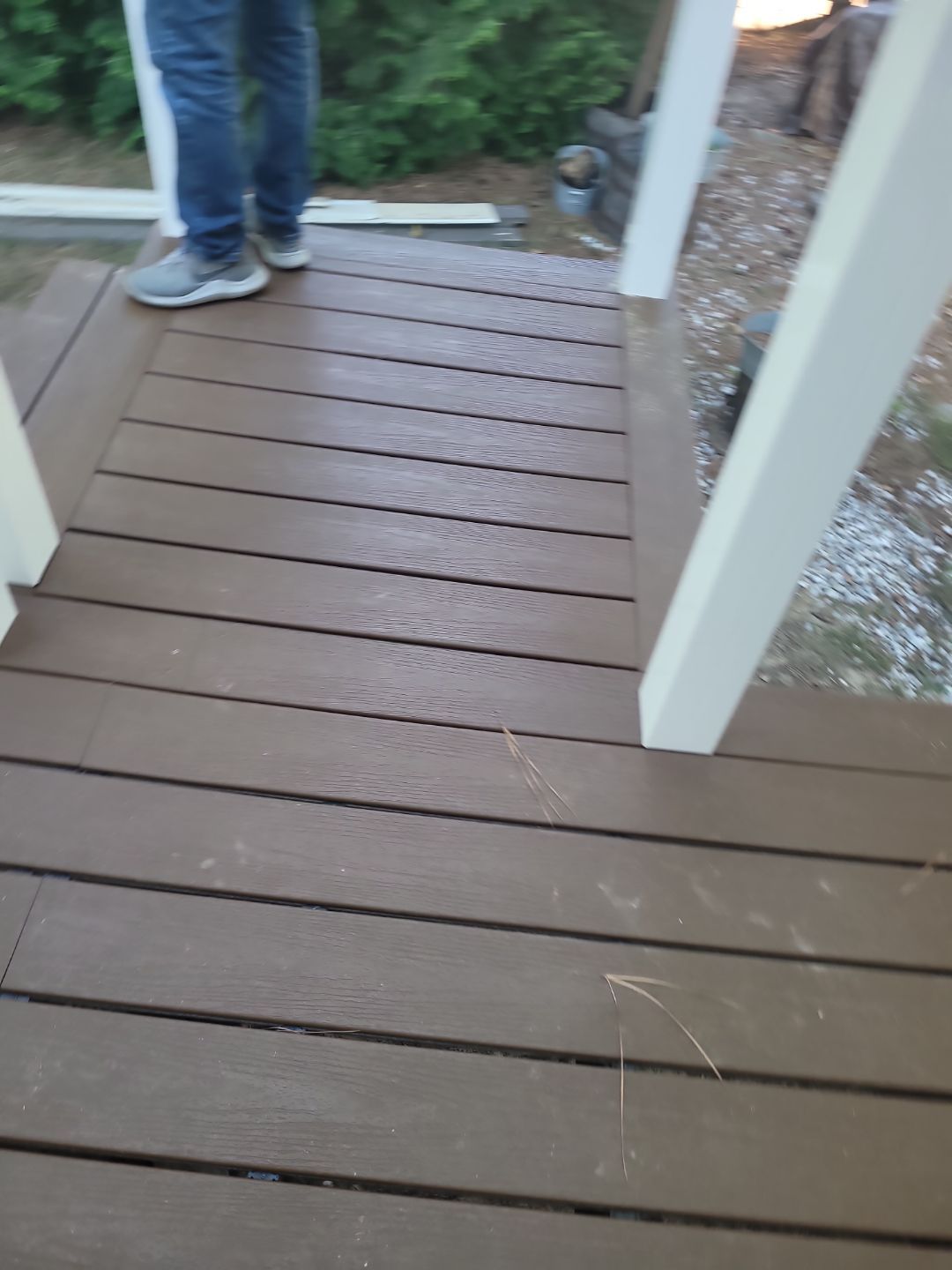 Fuquay-Varina Outdoor Upgrade – Composite Deck & Paved Landing by Elite Remodeling and Design LLC