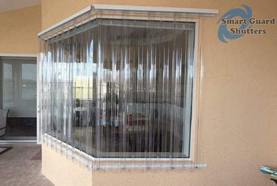 Clear Hurricane Panels w/Tracks