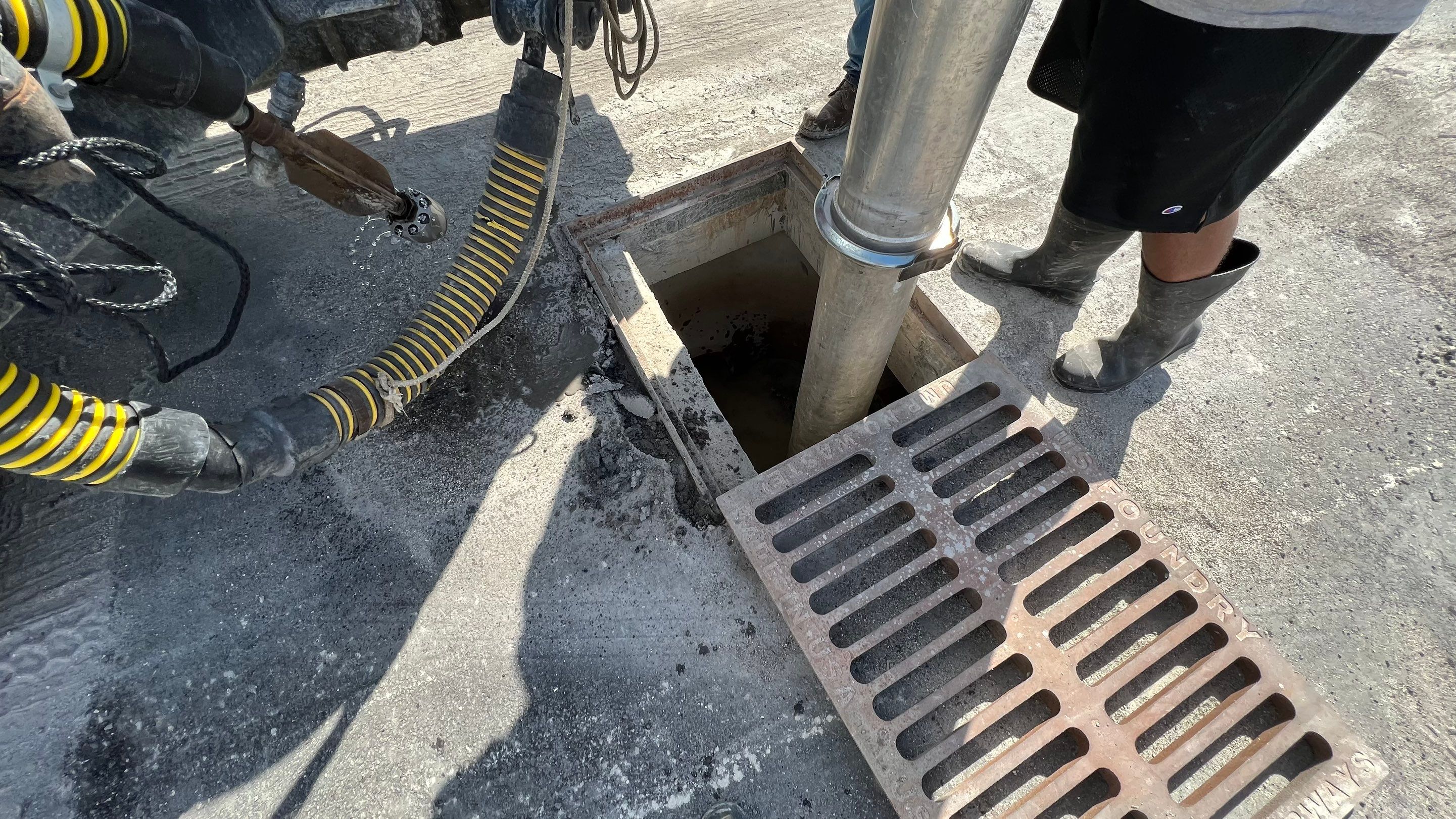 New Construction Storm Drain System Cleaning by APS Power & Water