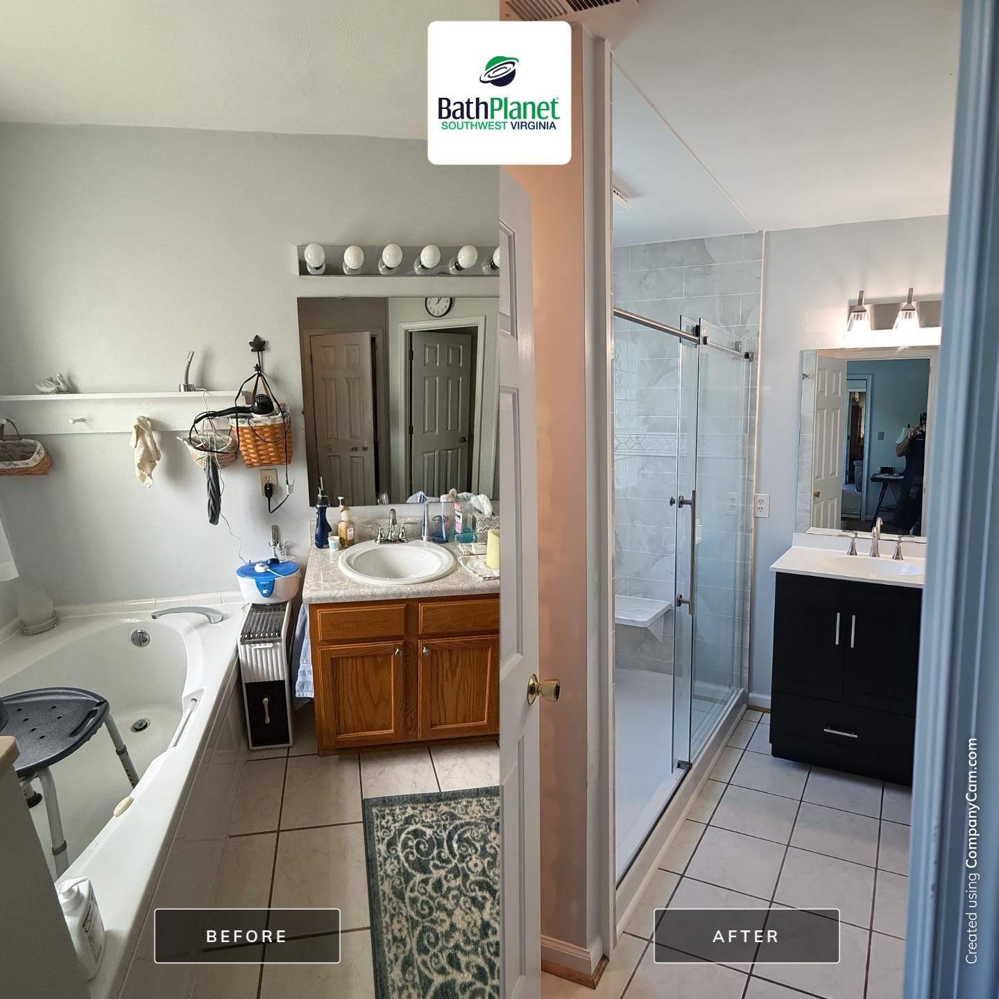 Tub to Shower Remodel by BathPlanet SW Virginia