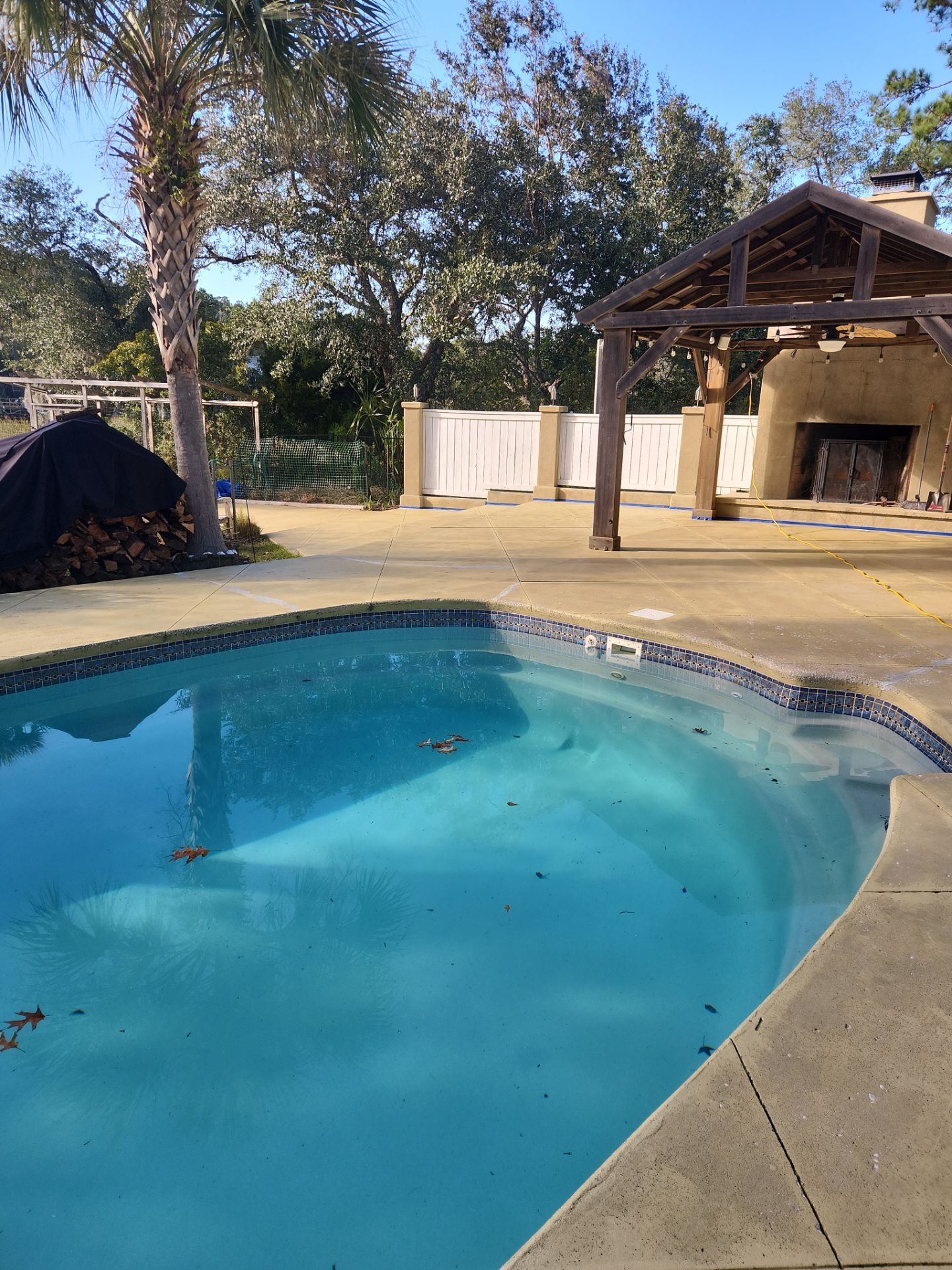 Concrete Pool deck with AcryFin by DuraSeal