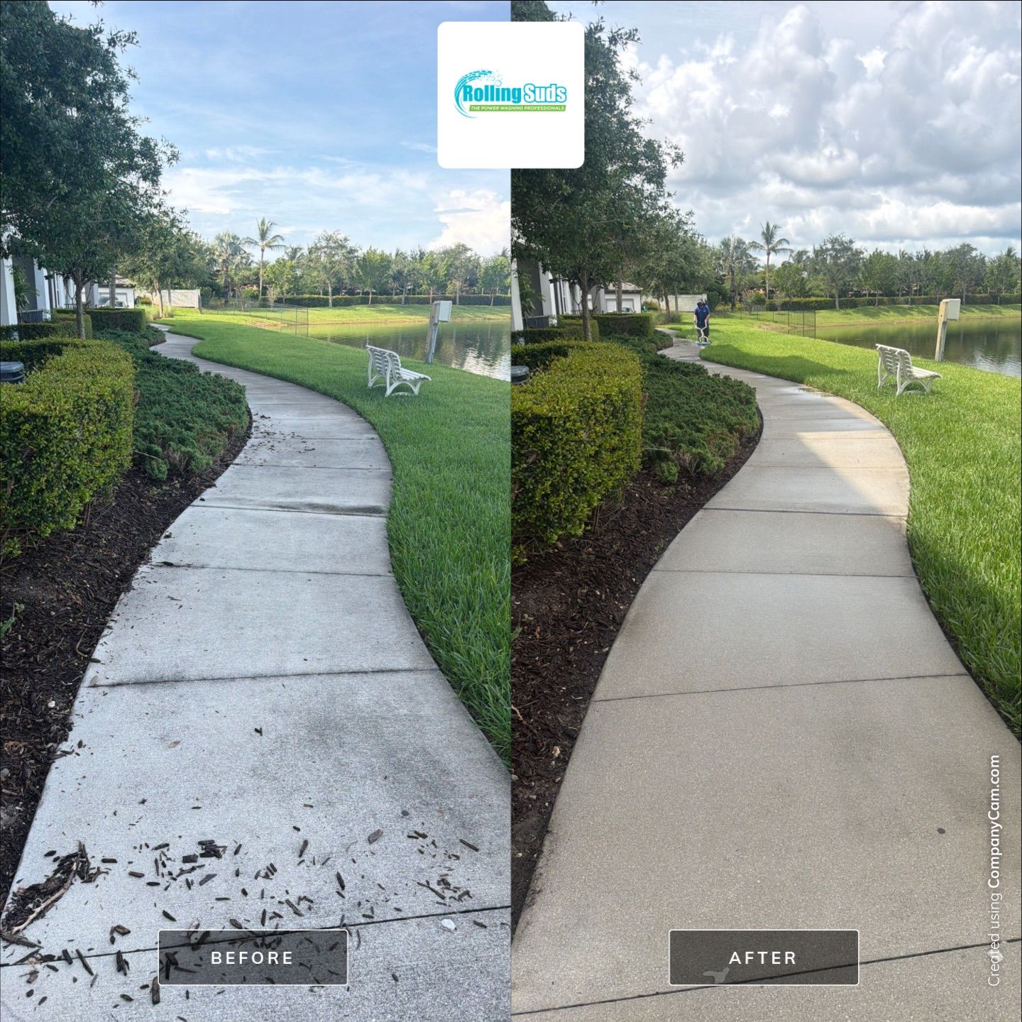 Apartment Flat Work by Rolling Suds Power Washing of Naples - Fort Myers