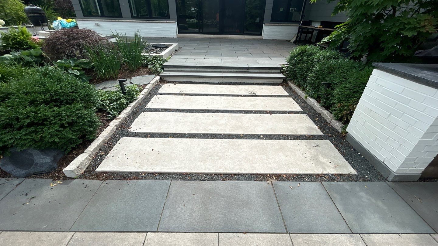 bluestone using Algaecide, soft wash soap by Northern Power Washing LLC.