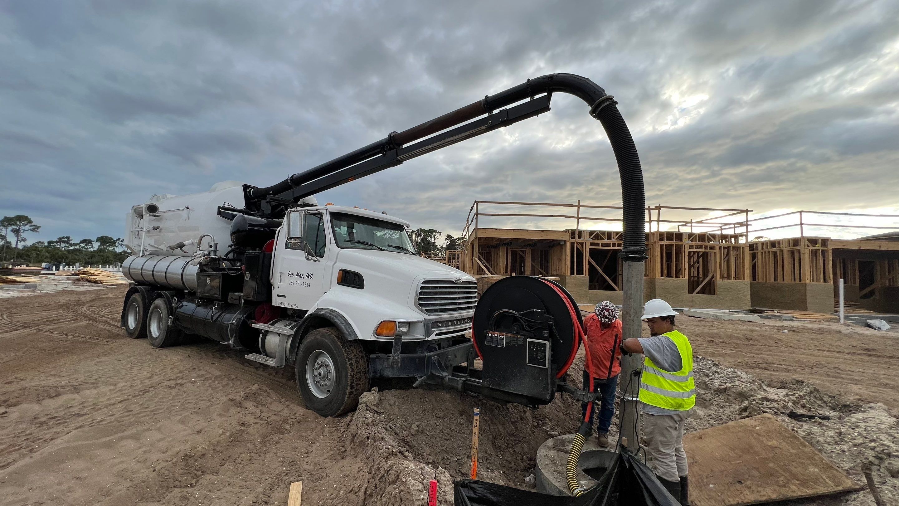 New Construction Sewer System Cleaning by APS Power & Water