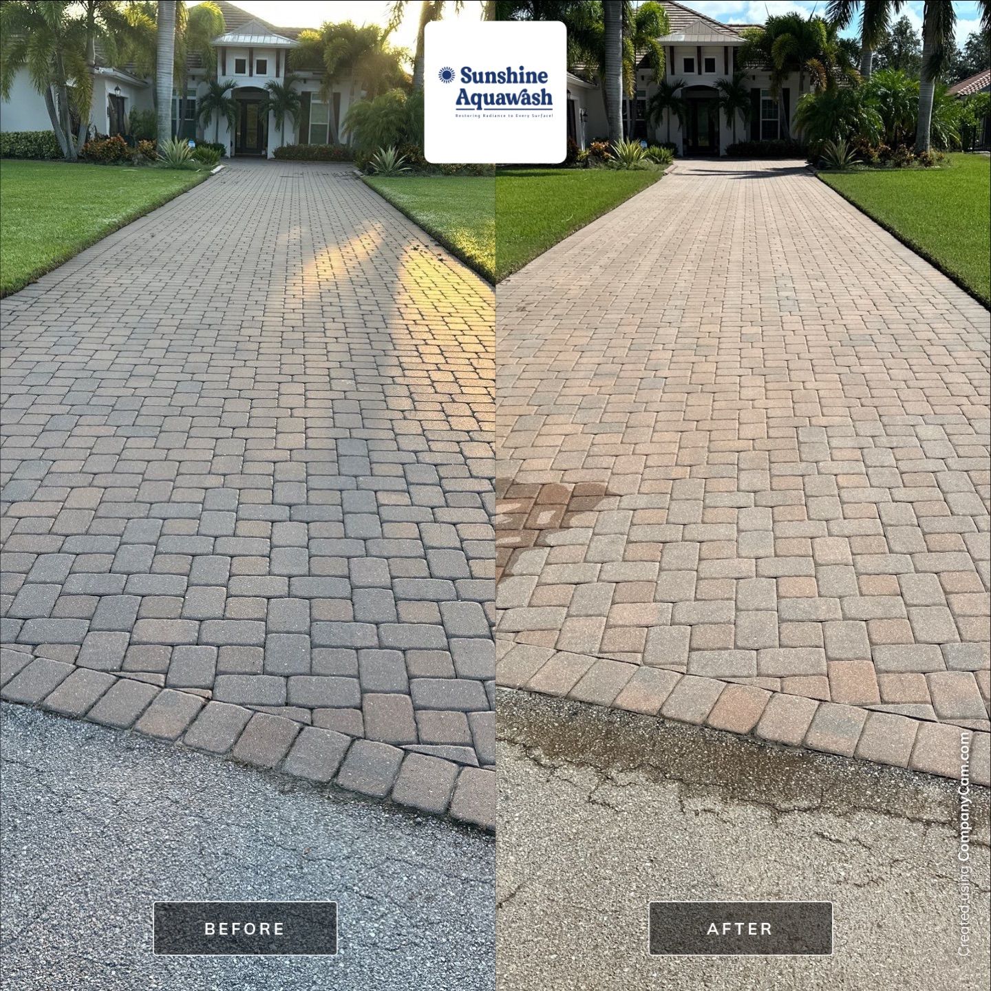 Paver Patio/Lanai & Driveway Cleaning in Winding River, Bradenton, FL | Sunshine AquaWash by Sunshine AquaWash