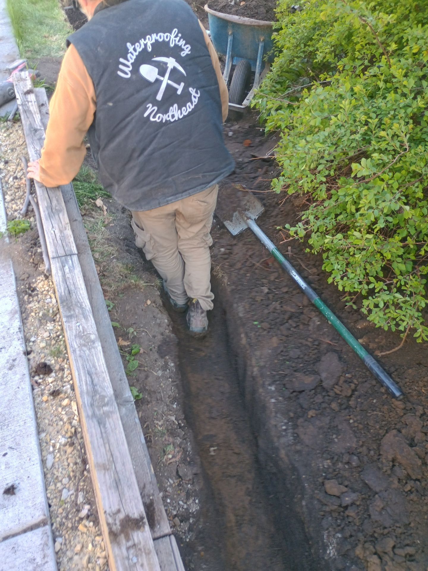 Foundation Drainage Board & French Drain in Southwest Minneapolis by Waterproofing Northeast