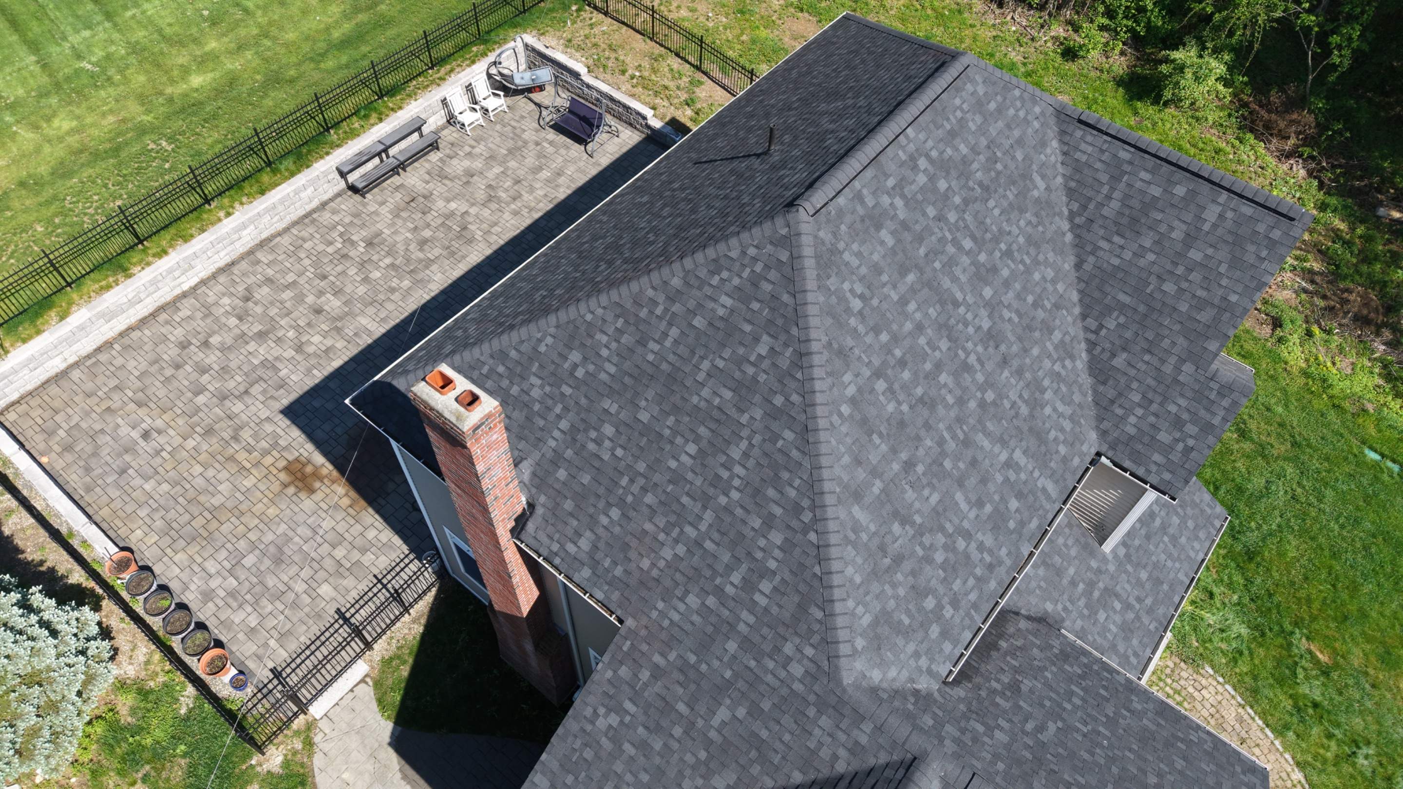  Full Strip & Re-Roof in Leicester, MA – Owens Corning Duration, Onyx Black with Chimney Flashing Replacement by JOHNNYS PRO