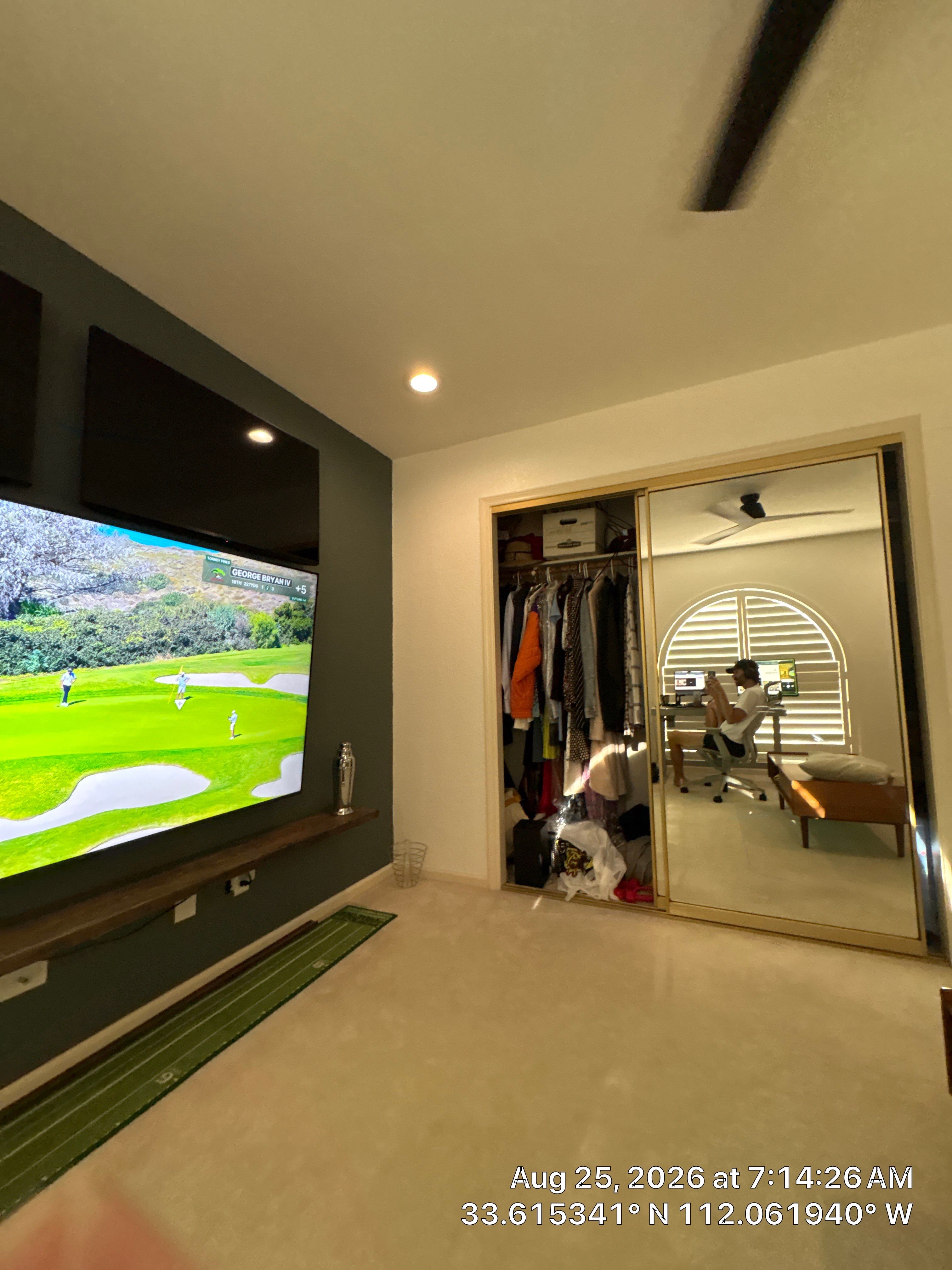 Modern Office Renovation With Arched Shutters and Mirrored Closets by CompanyCam Sales Demo