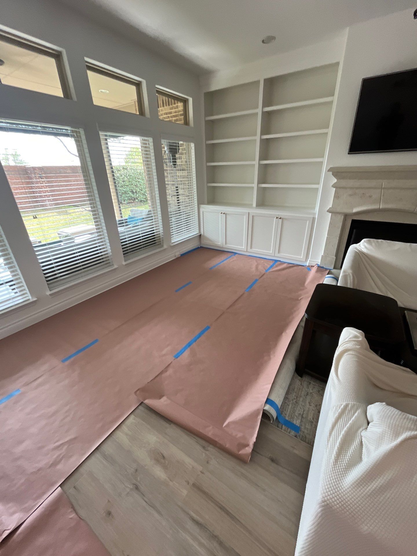 Kitchen Remodel using Water mitigation equipment by L&T General Contractors and Restoration INC