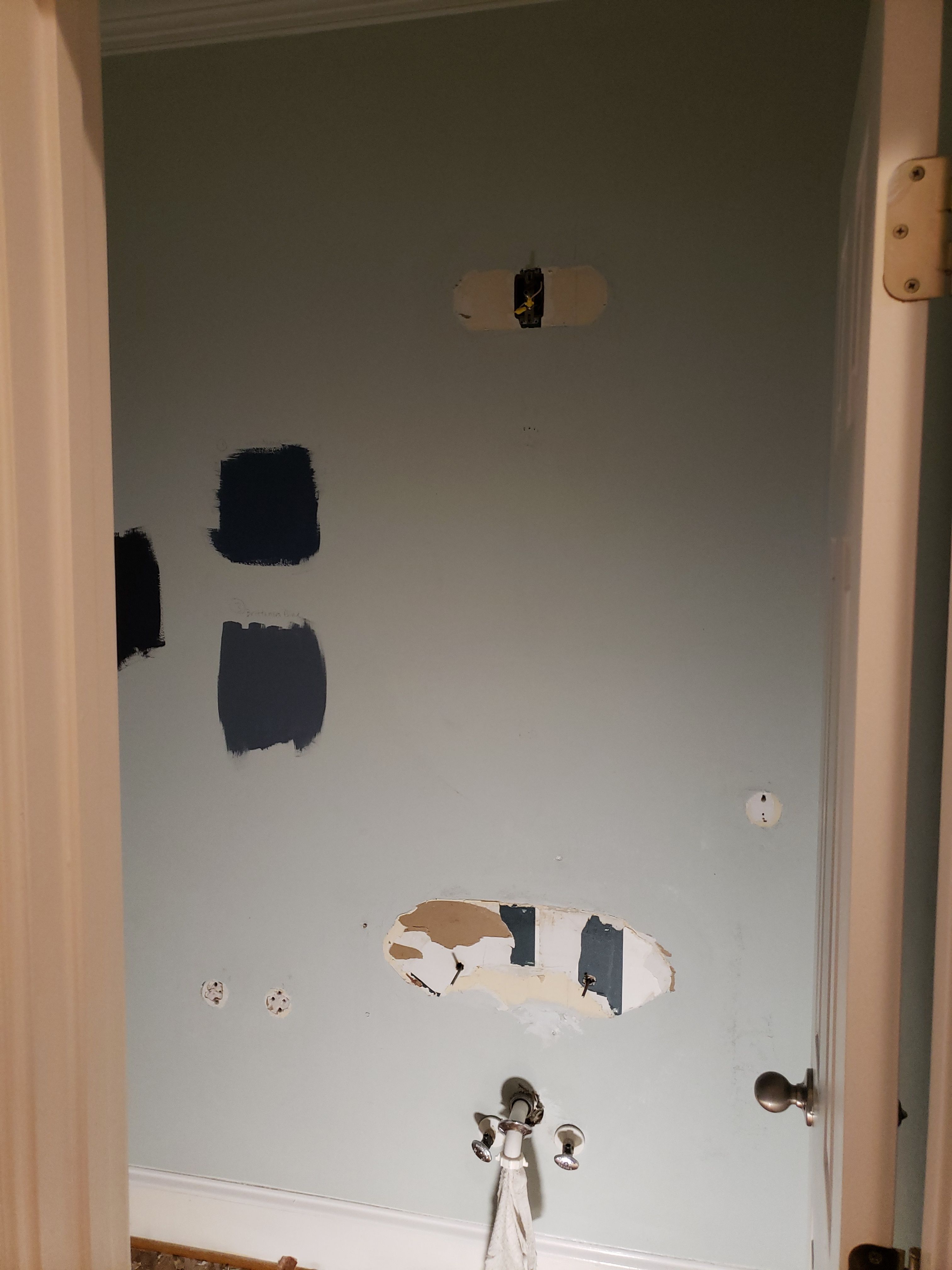 Powder Room Refresh & Lighting Upgrade by A Step Above Handy LLC 