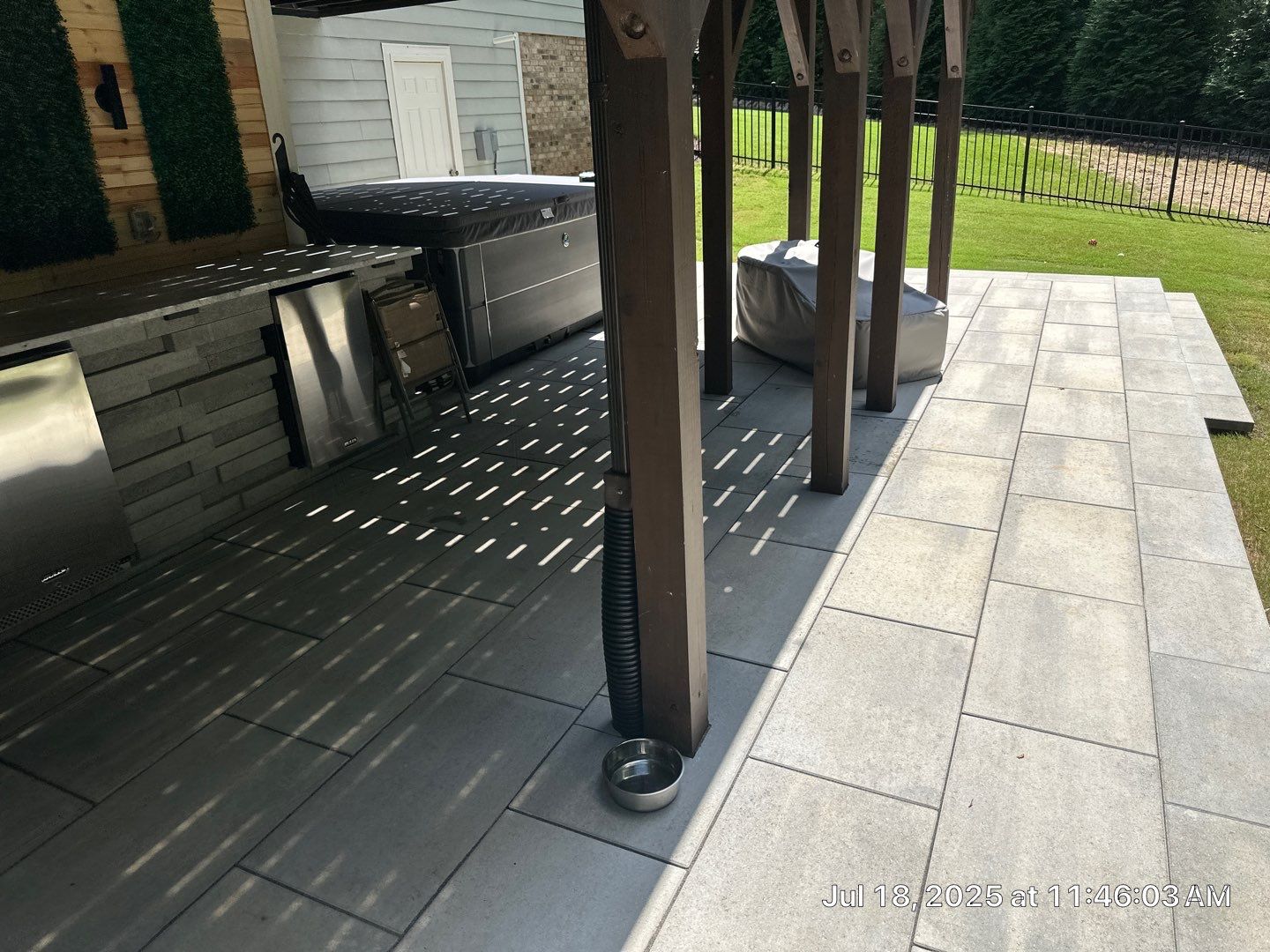 Wood and Concrete Deck using Wood and Concrete Sealant with PolySand by DuraSeal