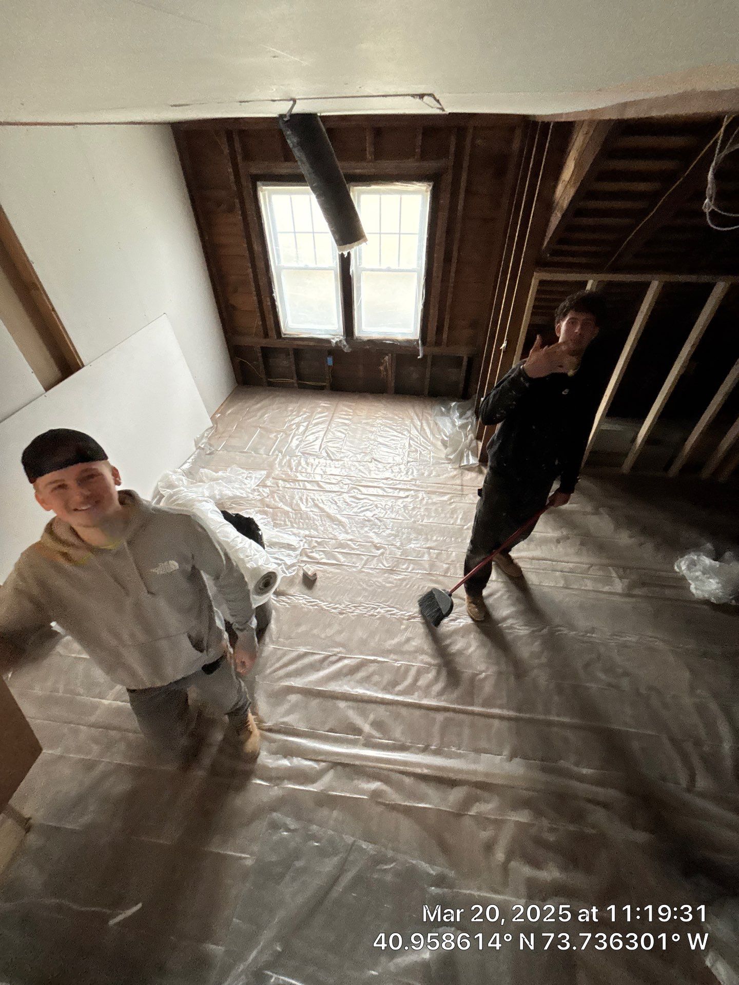 Attic Insulation using open cell spray foam by NYS Foam & Energy