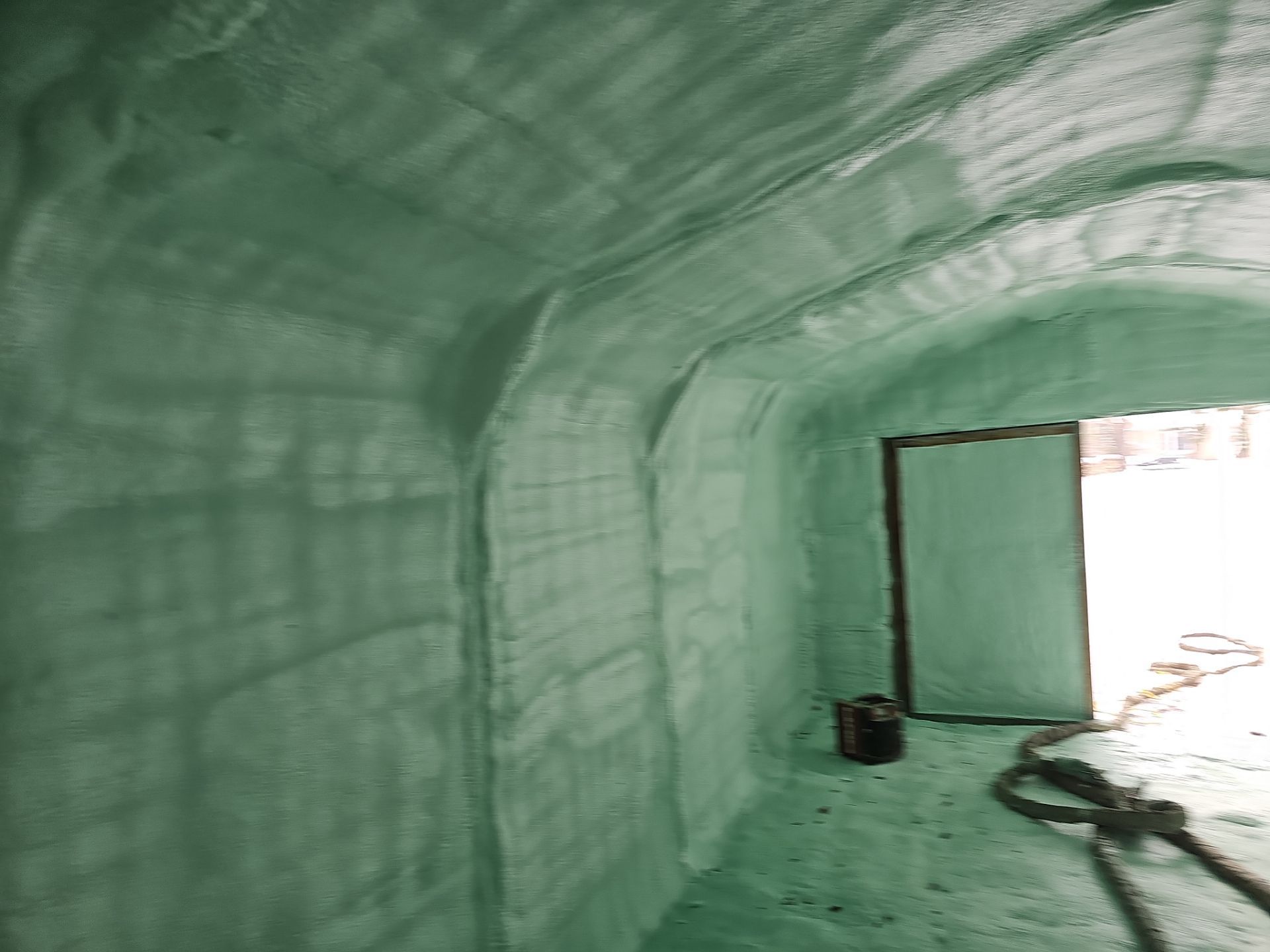 Closed Cell Spray Foam Applied to a Metal Shed by NYS Foam & Energy