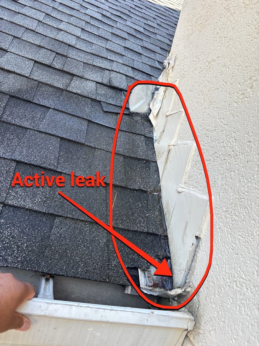 Flashing wrong installation by Deerfield Roofing LLC