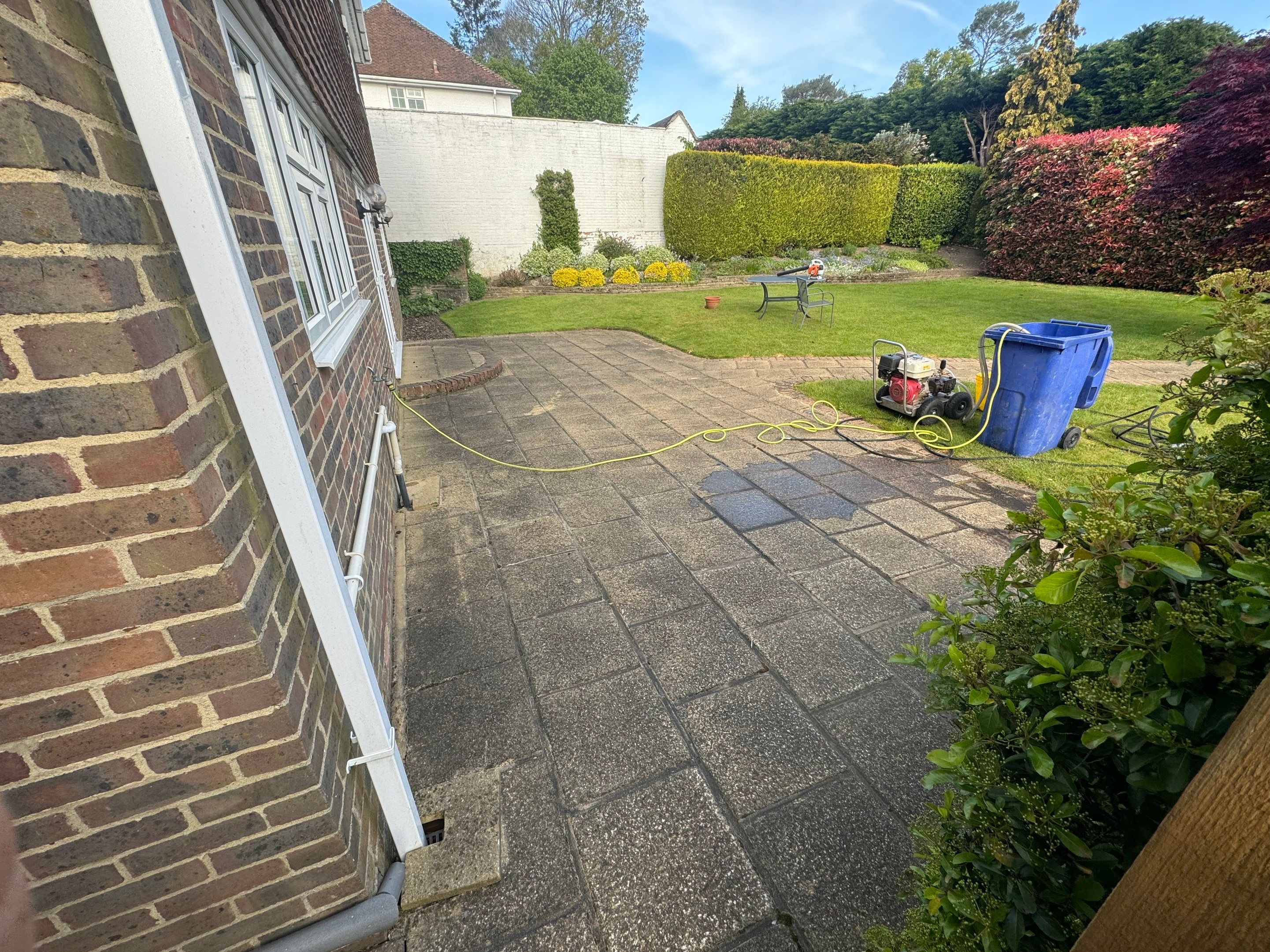 Patio Area Spring Clean using honda 21 ltr/min by Ges Exterior Cleaning ltd