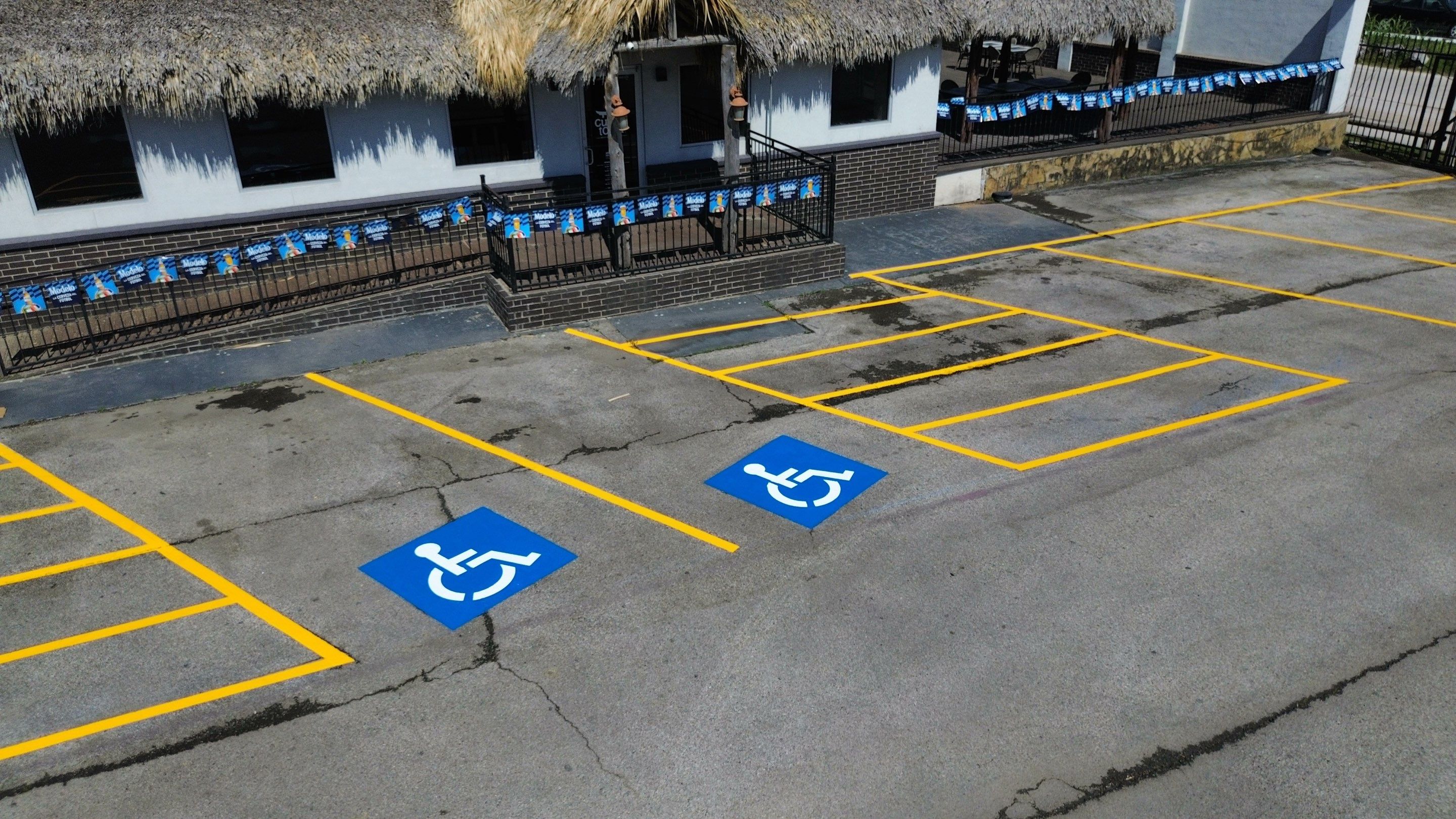 Culichi Town - Parking Lot Striping and Exterior Cleaning by Zeal Power Washing