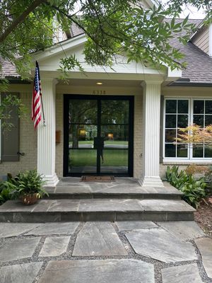 Custom Black Steel Double Door Entryway Upgrade in Dallas