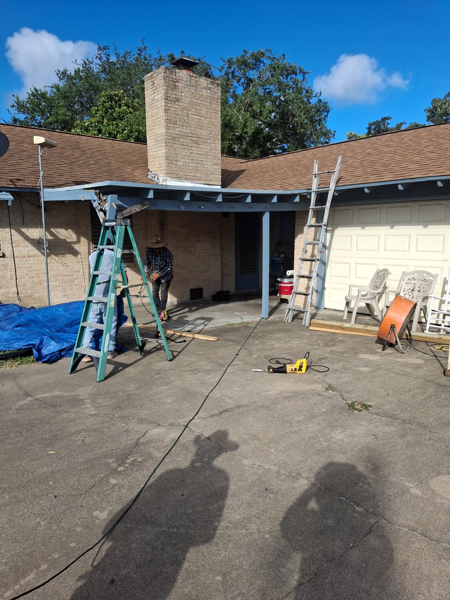 Chimneys need a Cricket.  by Bayfront Roofing and Construction