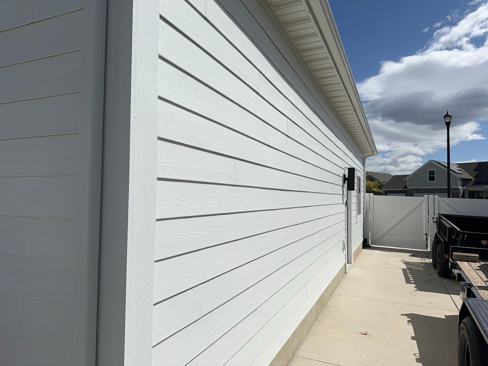 Spanish Fork | Crisp Hardie Replacement & Custom Columns | Arctic White by Ideal Siding Utah