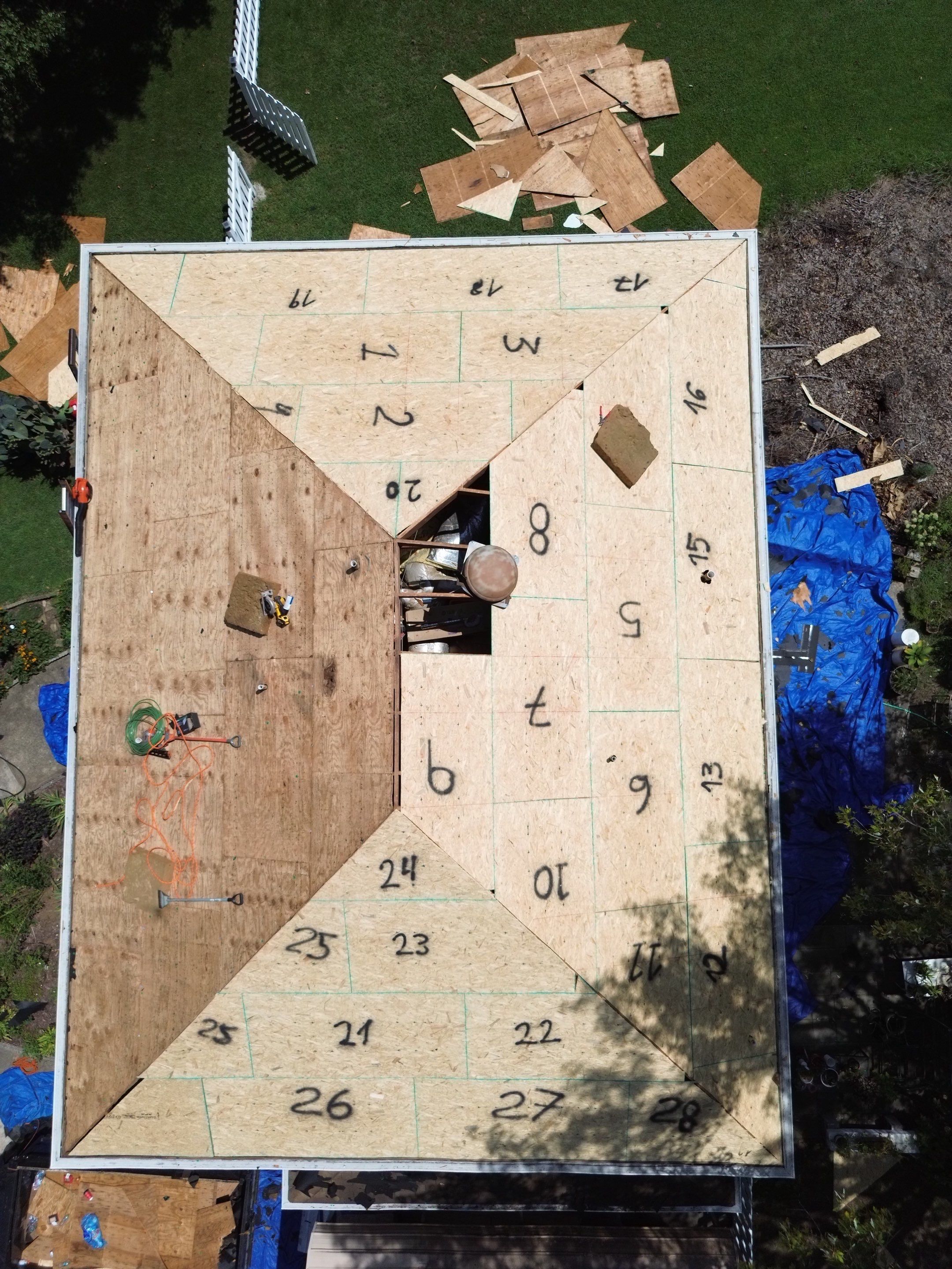 Roof replacement and interior repair by wind damage by Just Brilliant Restoration JBR