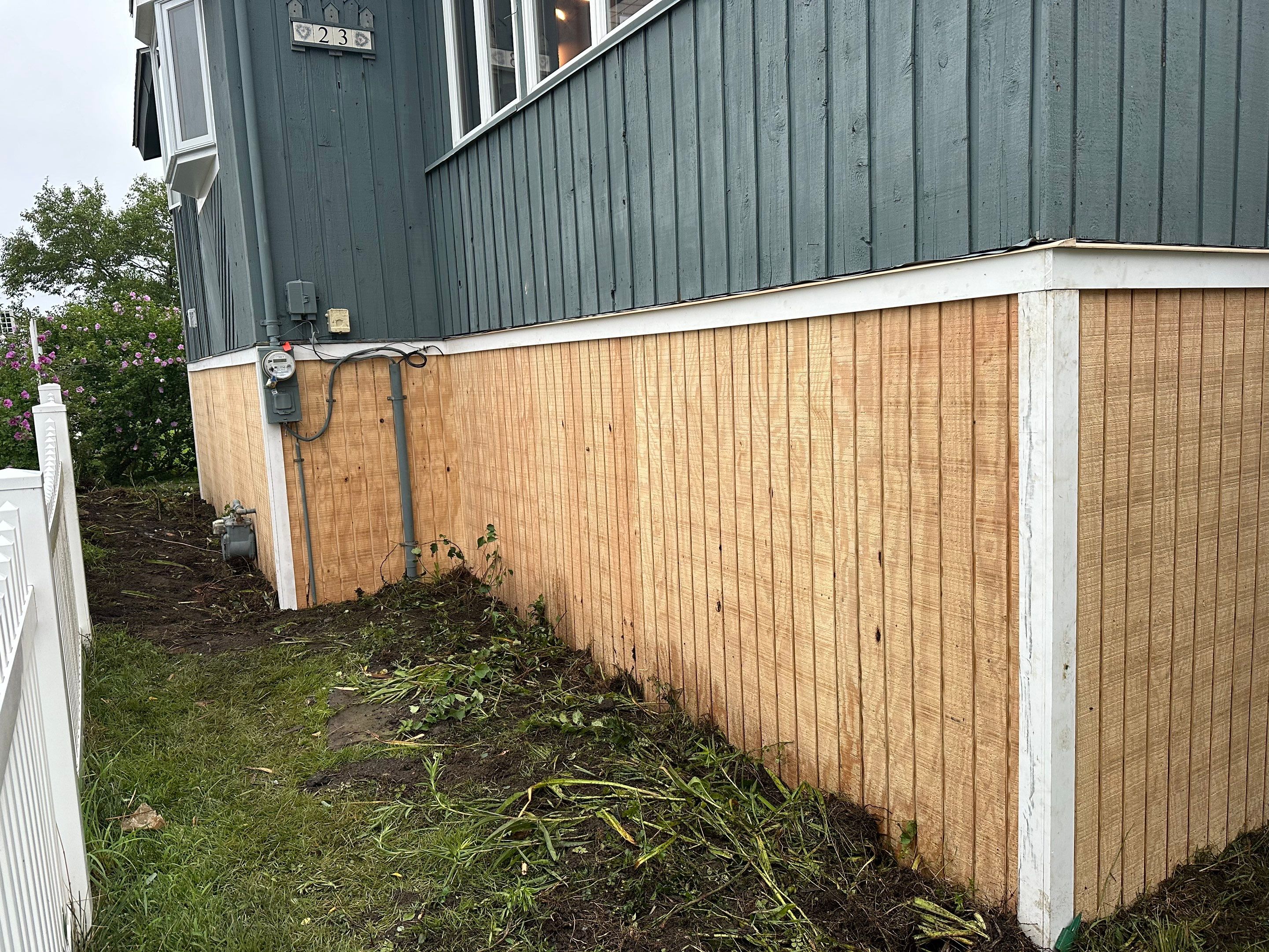 Siding Repair using New wood siding using T1-11 by A Plus Exterior