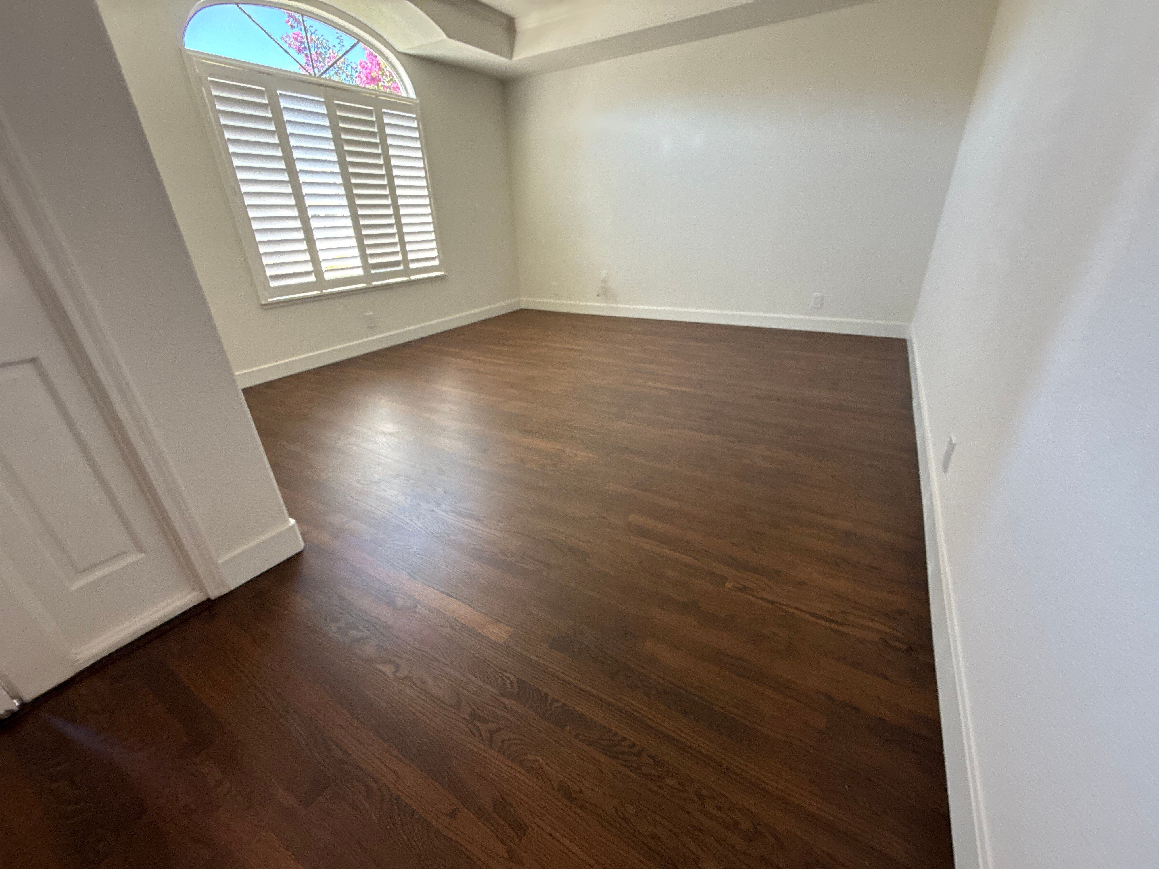 Custom Red Oak Hardwood Floor Installation and Finishing in Roseville by Footprints Floors South Sacramento