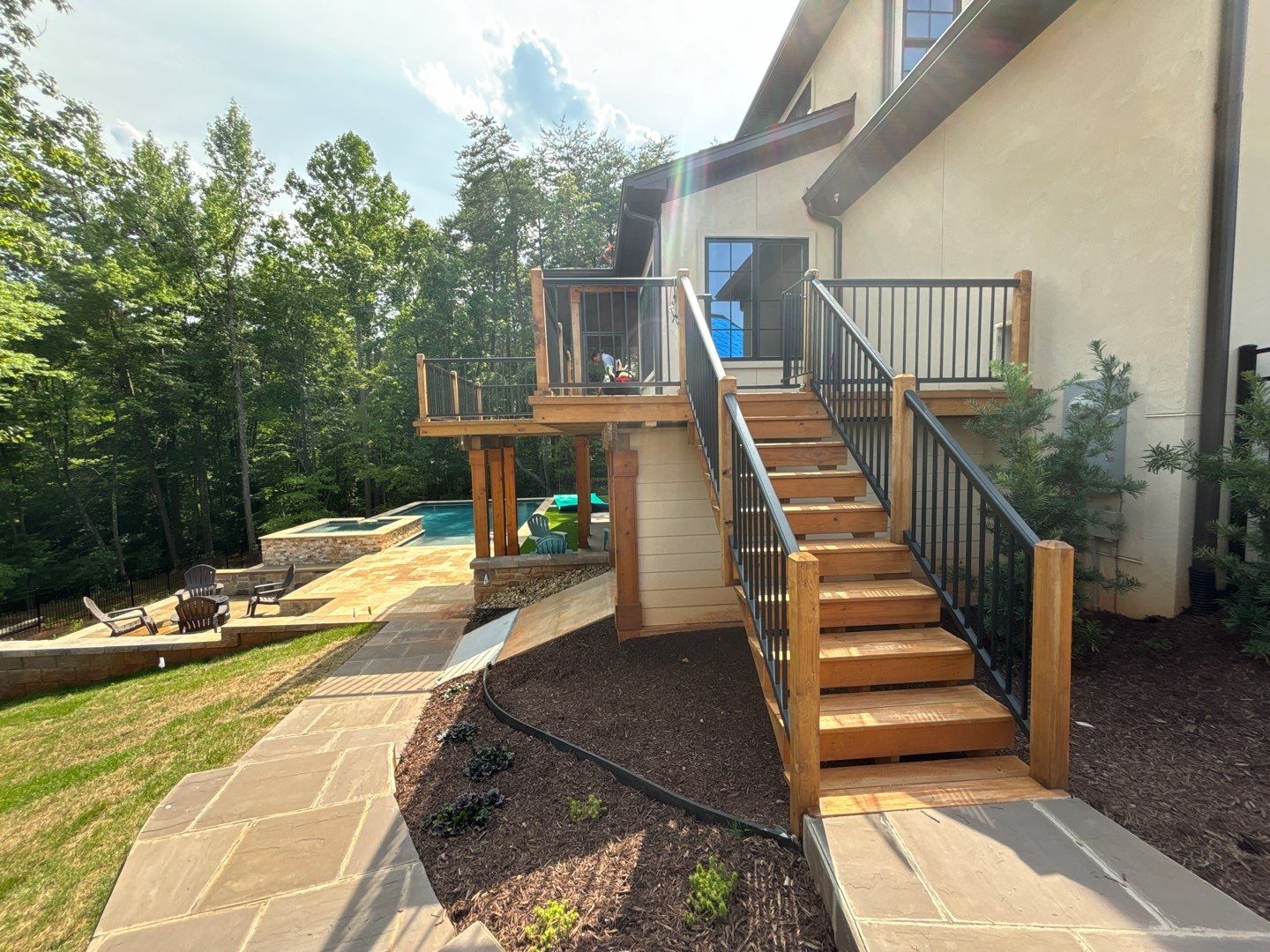 Weathered Deck using Wood Sealant and Wood Stain by DuraSeal