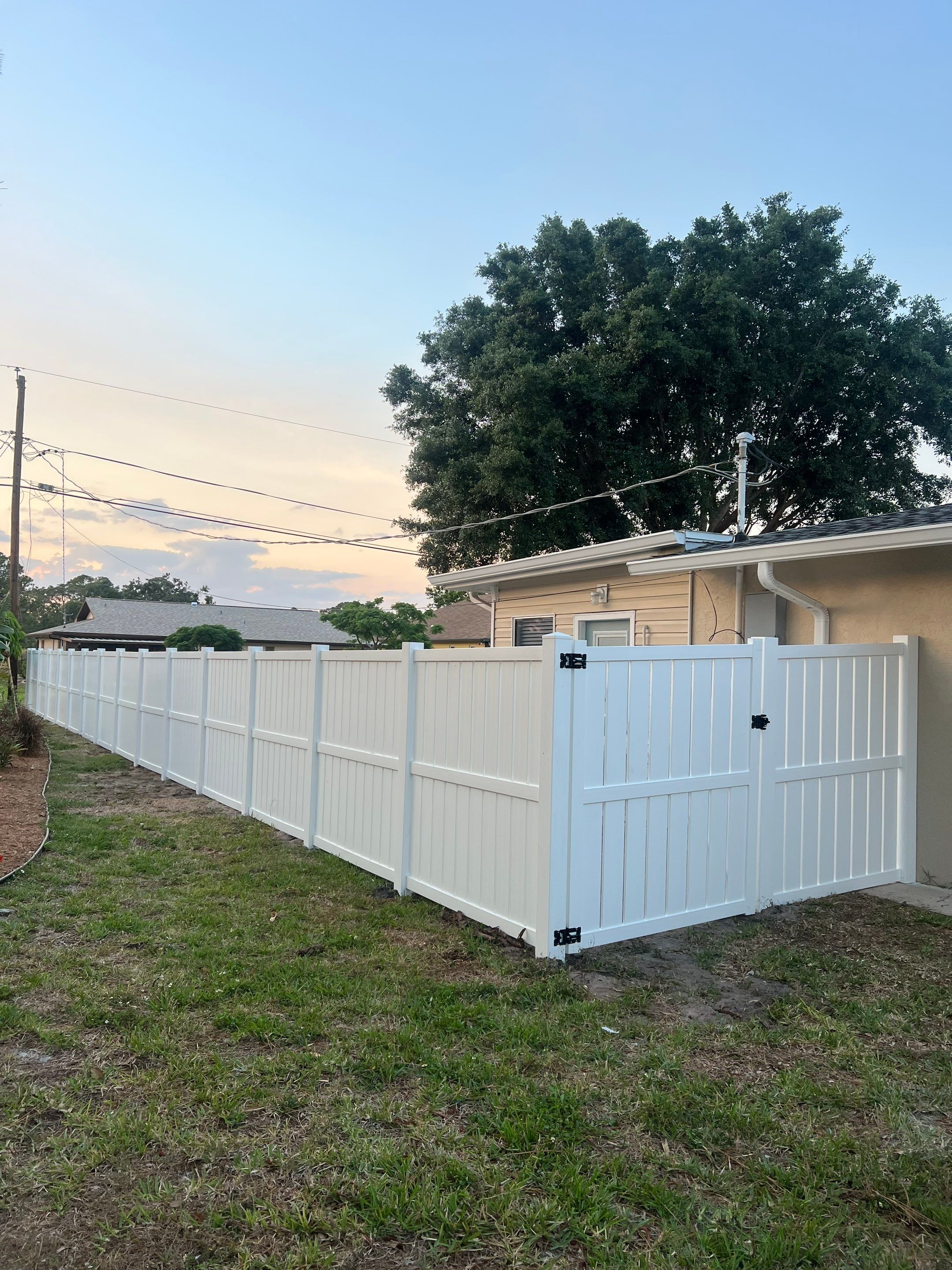 Vinyl Fence Installation using Vinyl Semi Privacy by Asap fence and gates, LLC