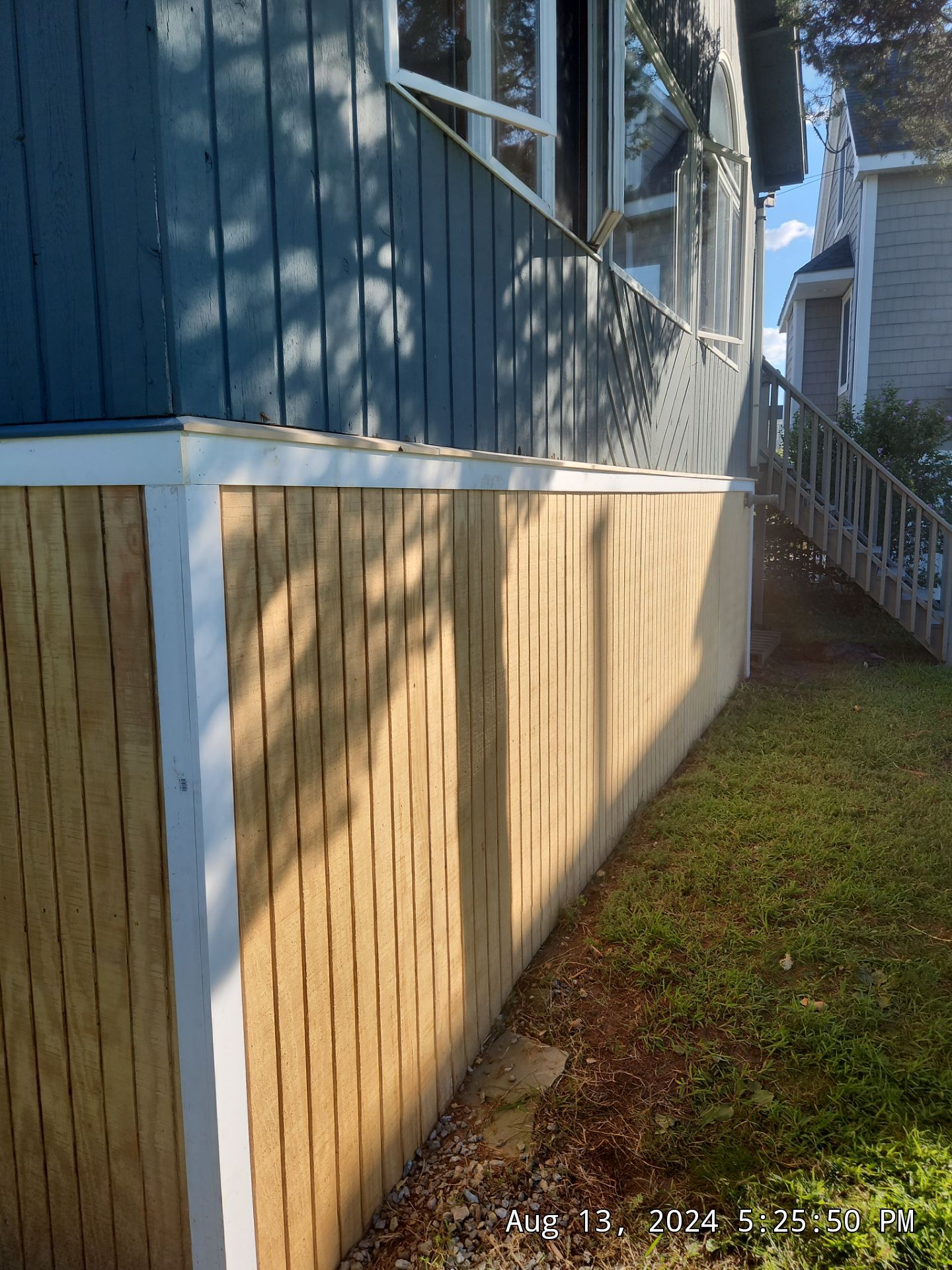 Siding Repair using New wood siding using T1-11 by A Plus Exterior