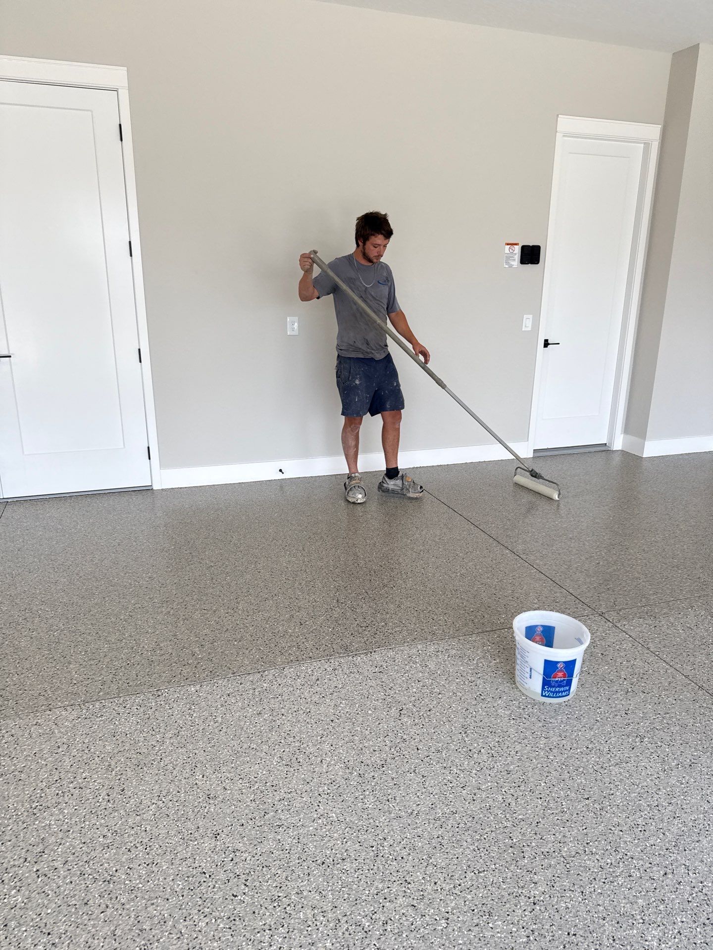 Garage Mediterranean  by Innovative Concrete Coatings 