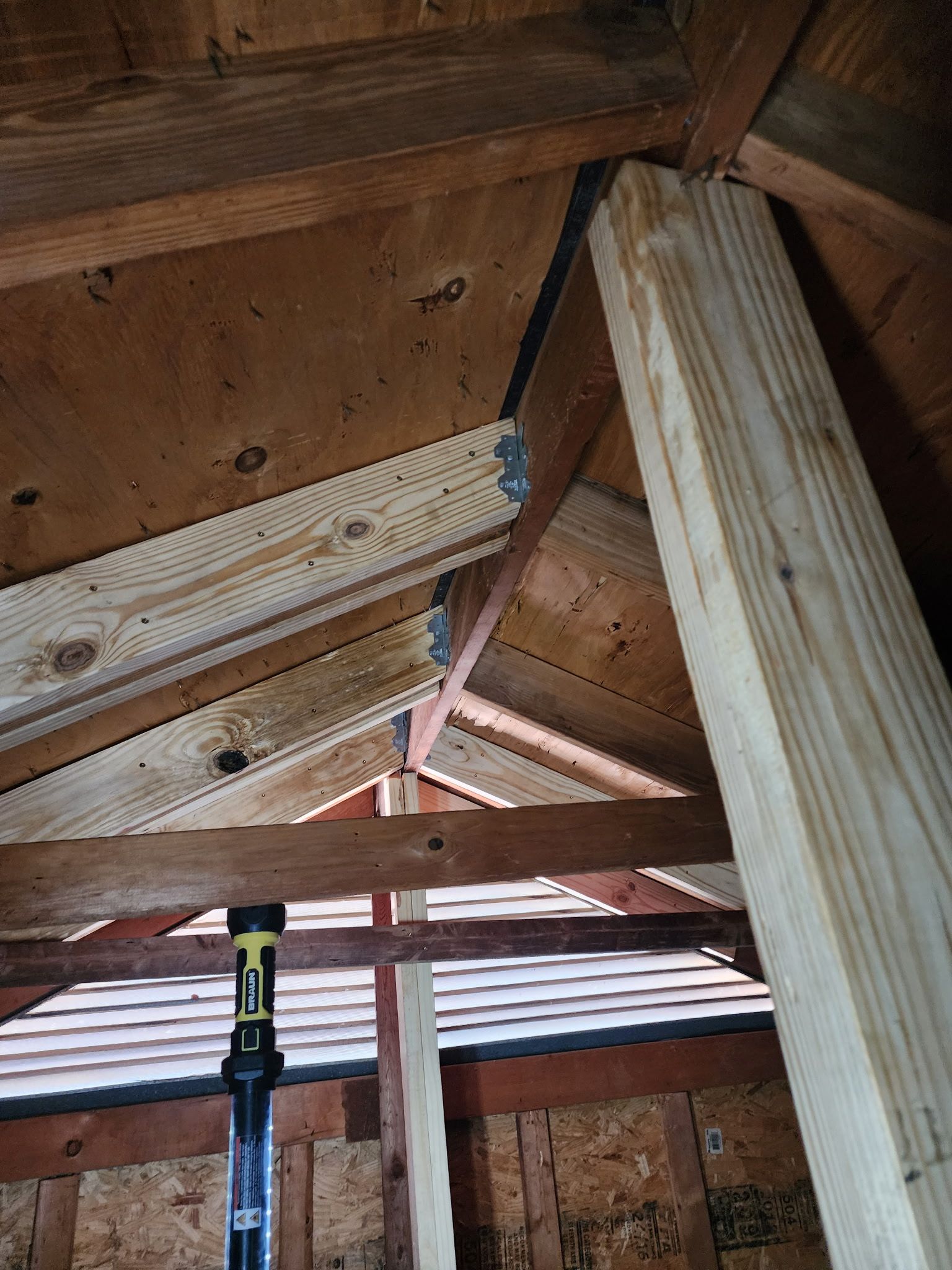 Structural and roof repairs with custom metal work by REPS Austin Area Roofer
